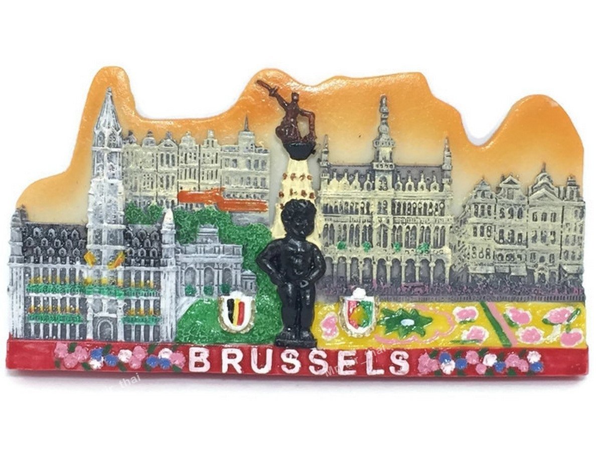 Witnystore Tiny Landmarks Of Brussels Manneken Pis Cinquantenaire Arcade Belgium Western Europe Tourist Attractions Resin Refrig