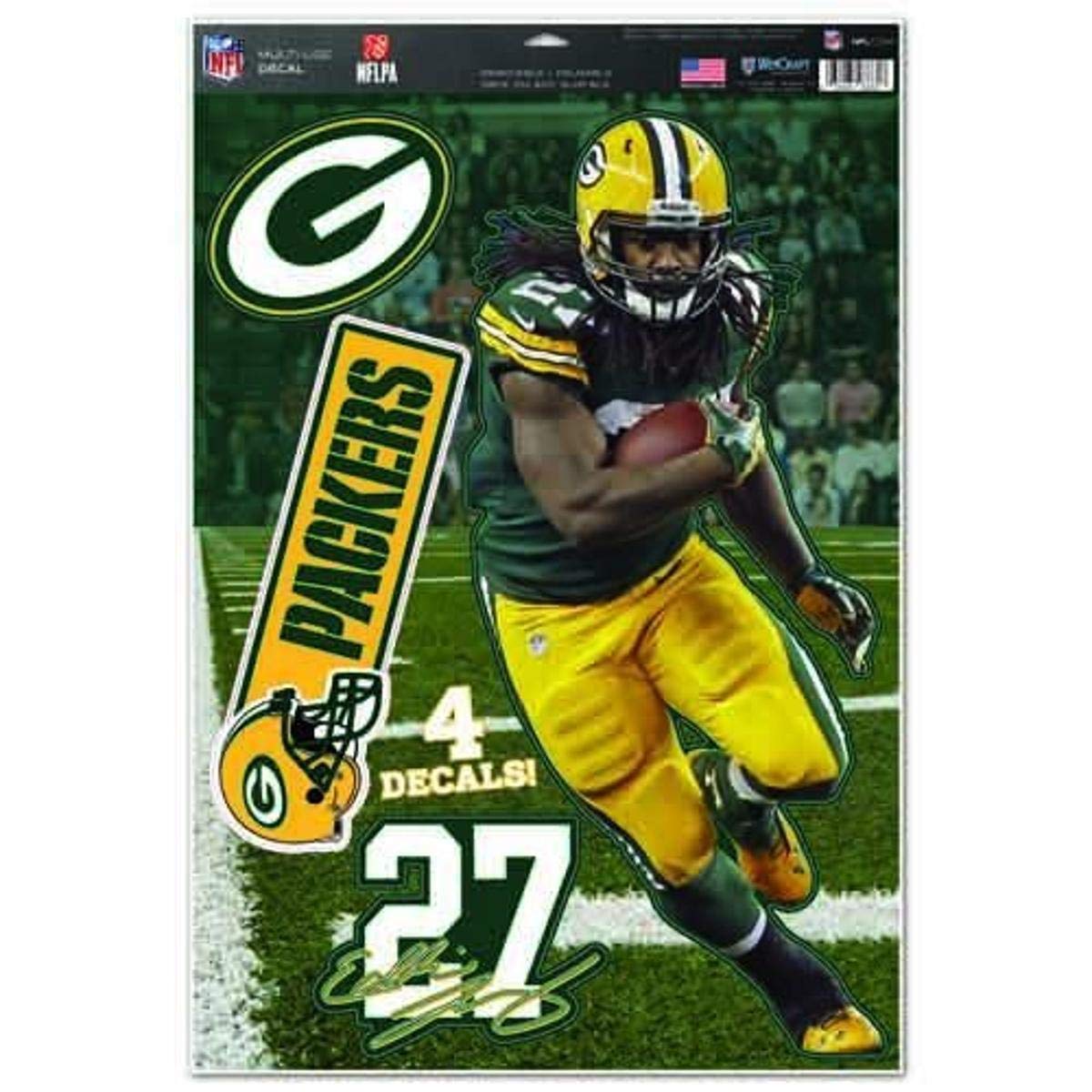 Wincraft Nfl Green Bay Packers Eddie Lacy Multi-Use Decal Sheet, 11''X17'', Team Color