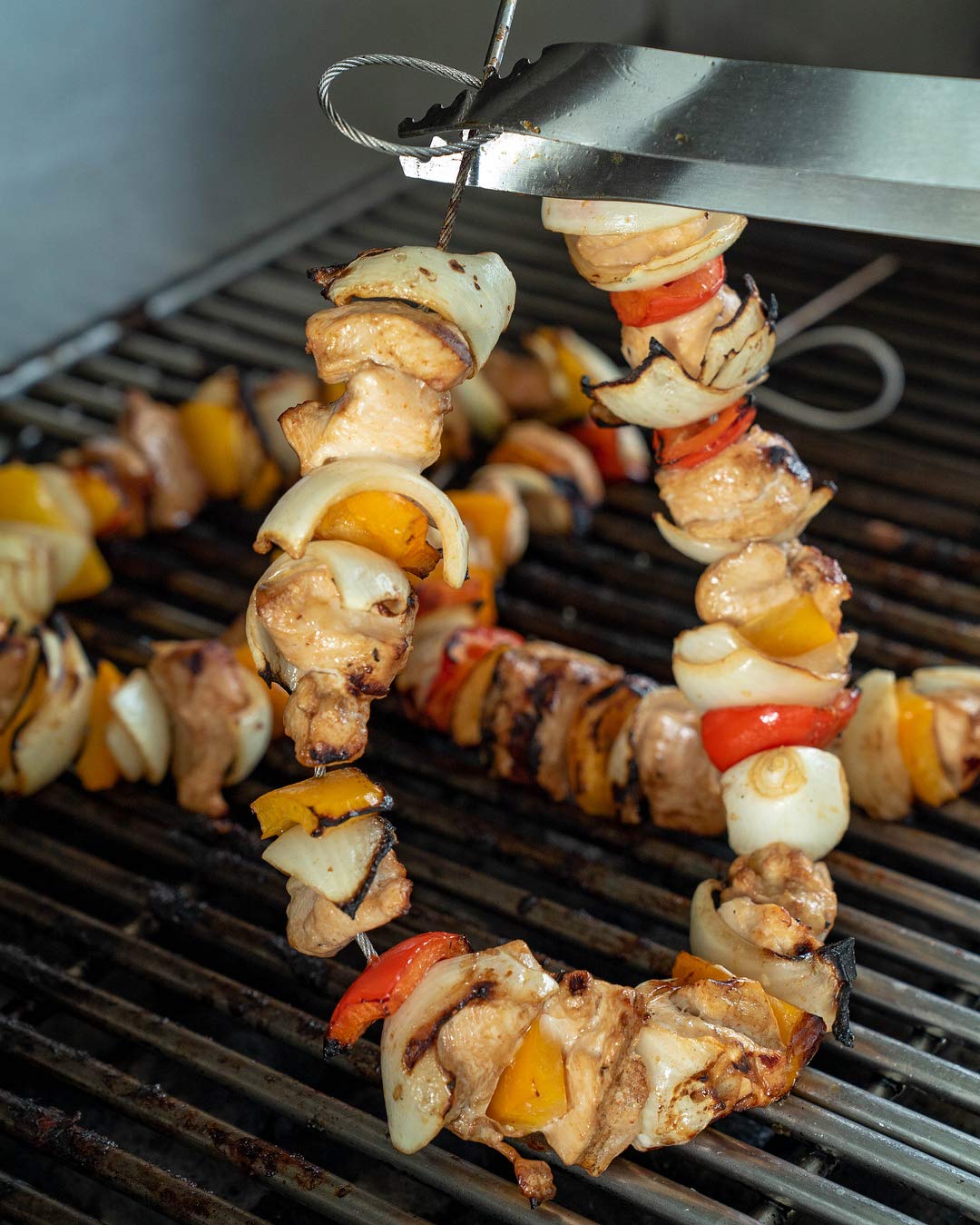 Outset Stainless Steel Flexible Bbq Kabob, Set Of 4, 30-Inch Long Barbecue Skewer, 1 Ea