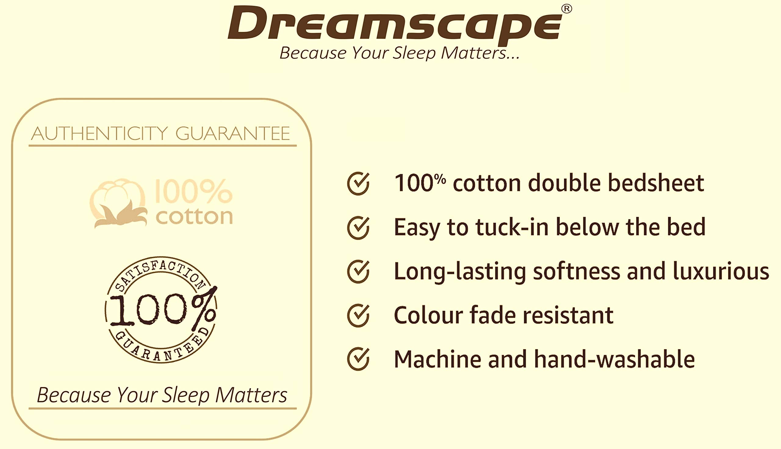 Dreamscape 220 Tc Cotton Single Bedsheet With Pillow Cover, Self-Striped - Red