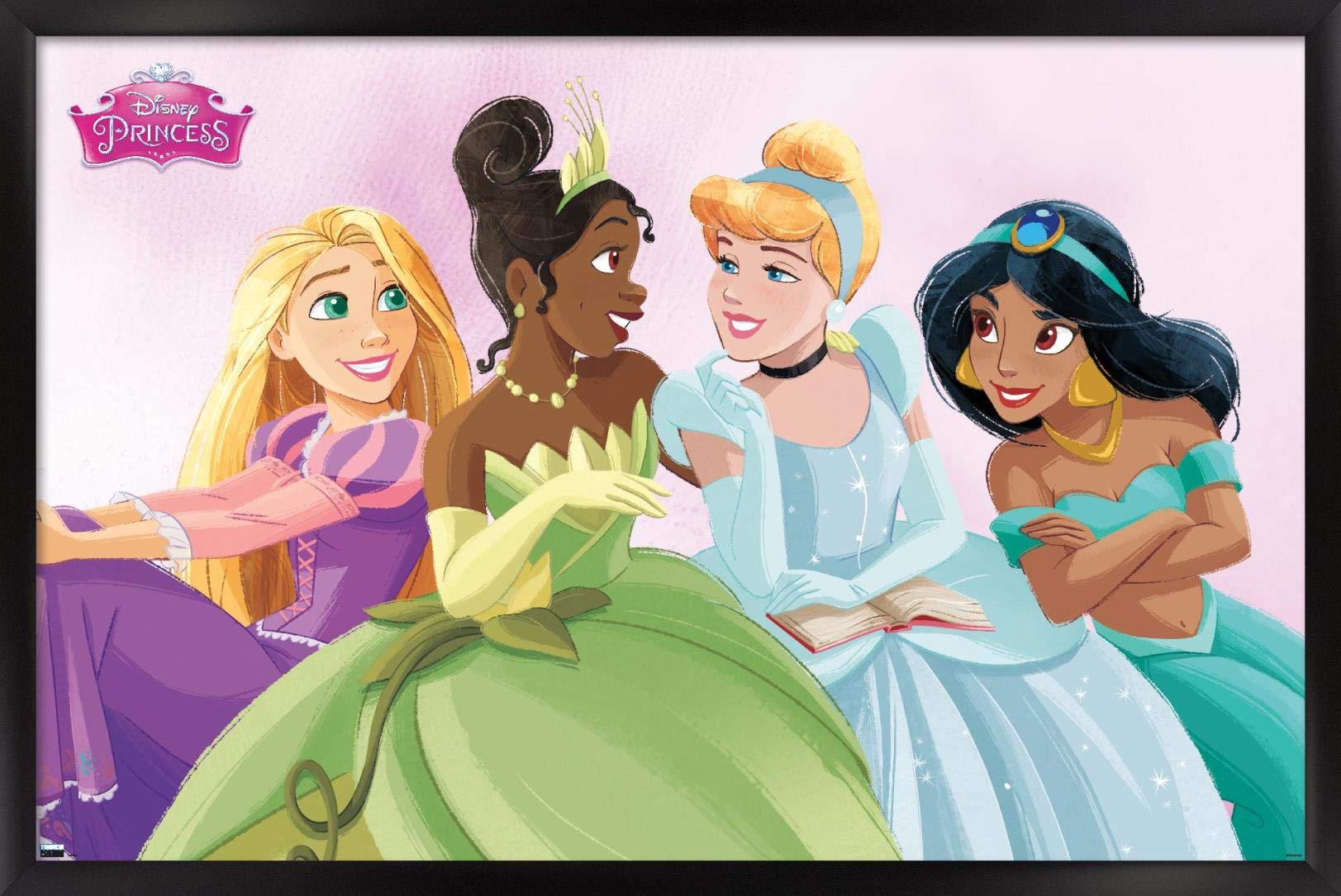 Trends International Disney Ultimate Princess Celebration-Group Wall Poster, 22.375'' X 34'', Black Framed Version