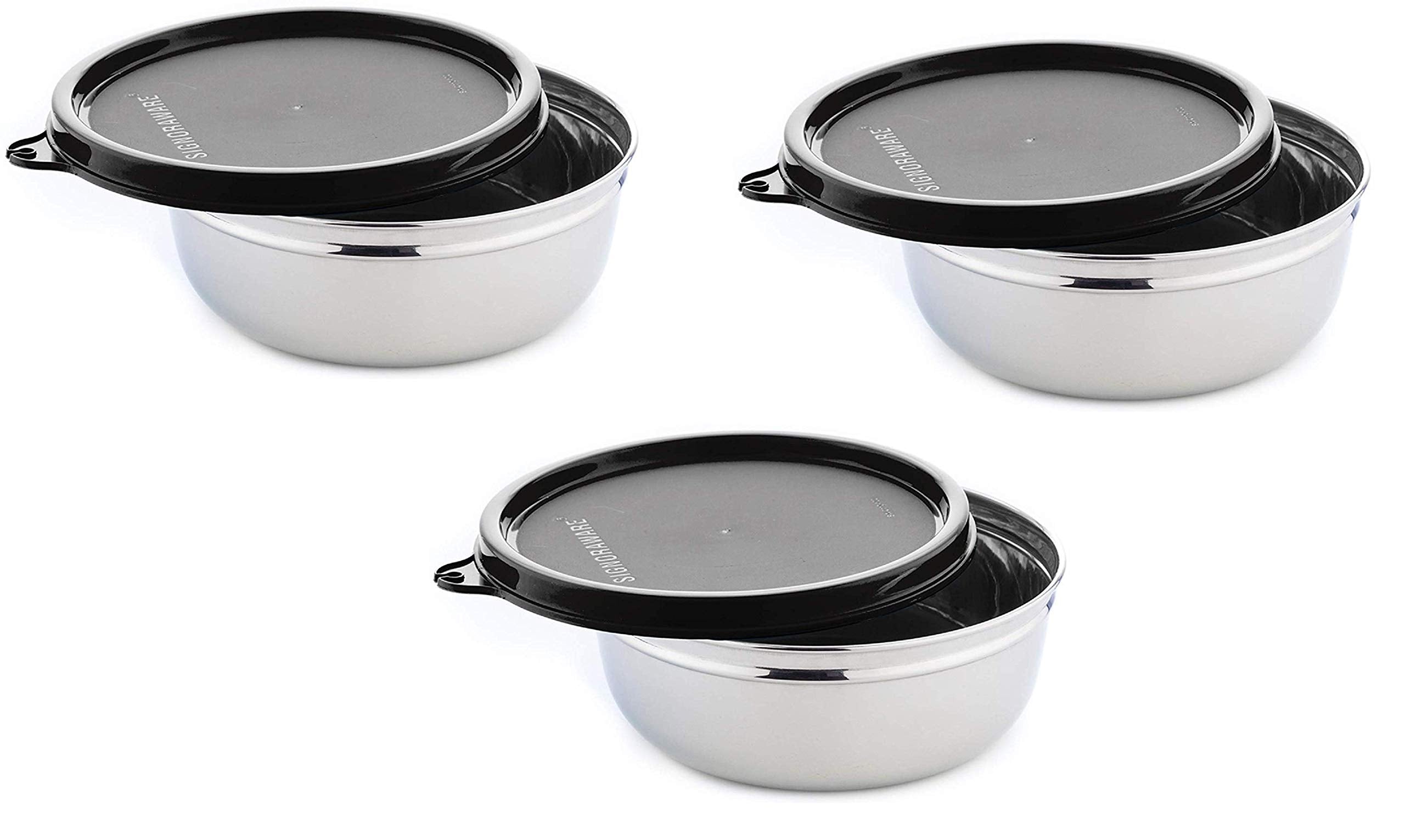 Signoraware Stainless Steel Serving Bowl With Lid | Sturdy Design | Perfect For Everyday Meal & Special Ocassions | Ideal For Se