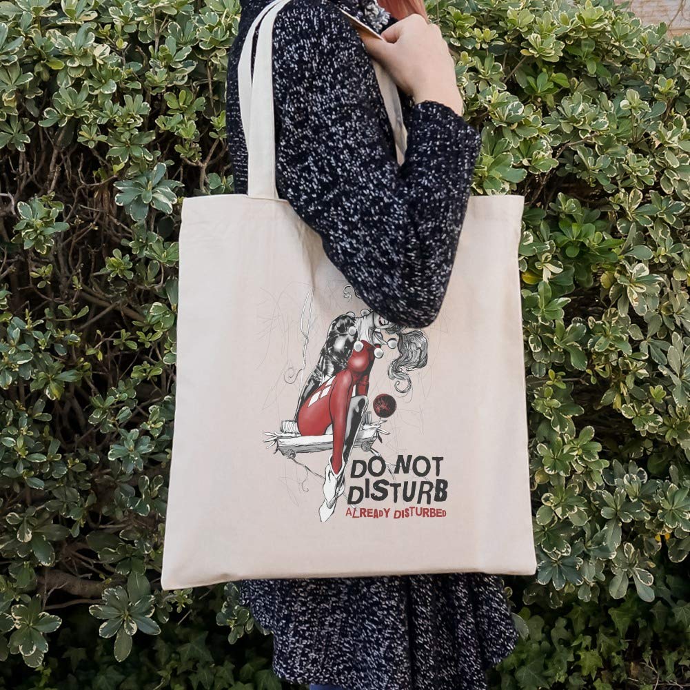 Graphics & More Harley Quinn Already Disturbed Grocery Travel Reusable Tote Bag