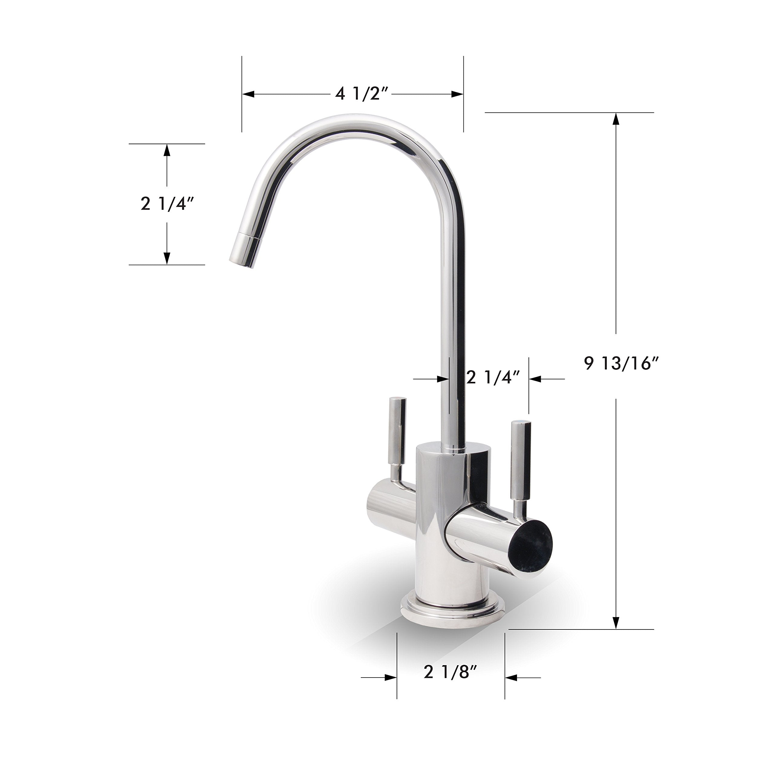 Apec Instant Hot And Cold Reverse Osmosis Drinking Water Dispenser Faucet Chrome (Westbrook Faucet-Hc-Wst-Cm)