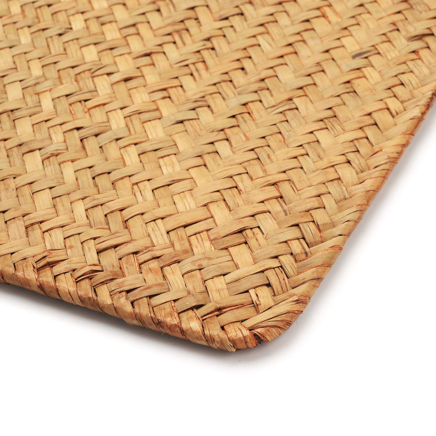 6 Pack Rectangular Woven Placemats, Rattan Wicker Table Mats, 17 '' X 12 '', Natural Seagrass Place Mats For Dining Table