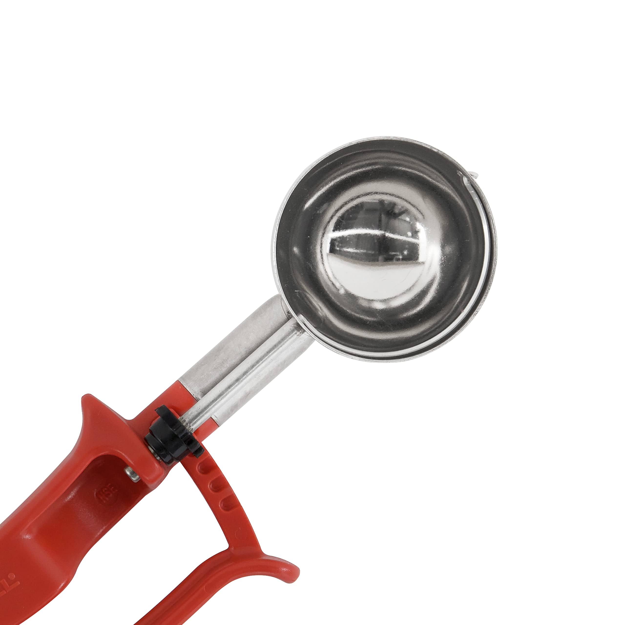 Zeroll EZ Squeeze Handle Disher, 1.49 oz Portion Scoop, Dishwasher Safe, 2-Inch, Red, Model 2024