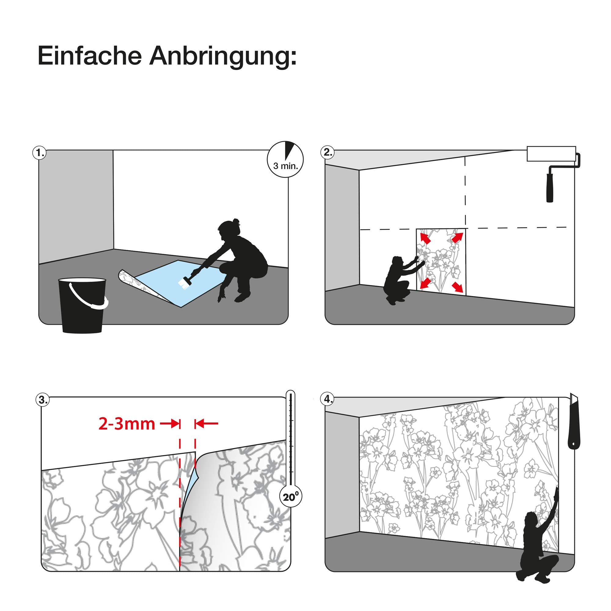 Komar 8-999 Still Life Wall Mural, Black