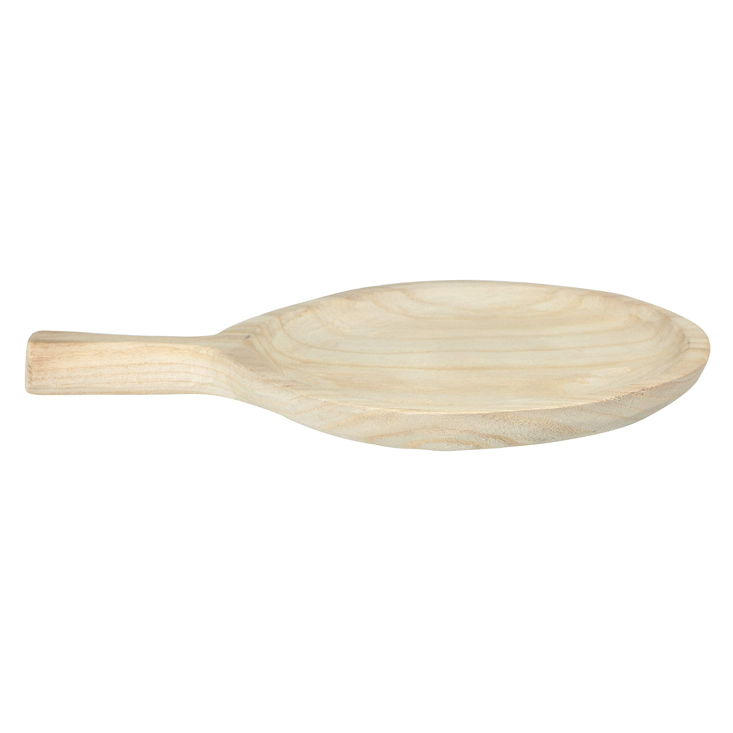 Bloomingville Natural Paulownia Wood Handle Tray
