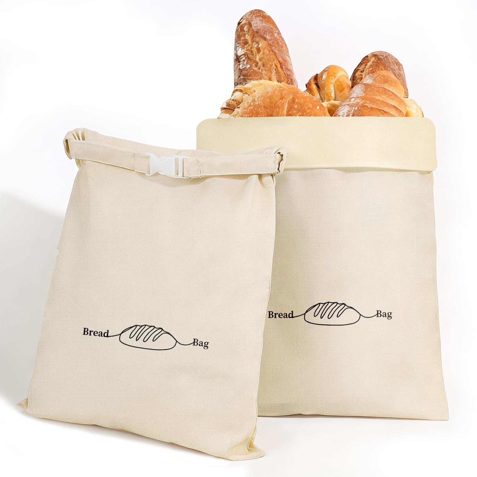Light Beige Beeswax Bread Bags 2Pack