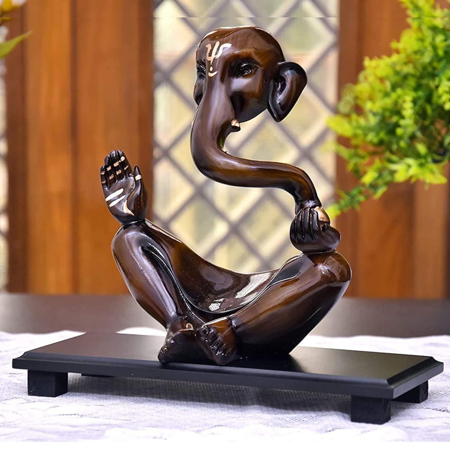 The Sacred Gifts Ganesha Modern Art Idol | Ganesh Statue Showpiece For Home Decor, Living Room, Bedroom, Office Desk | Warming G