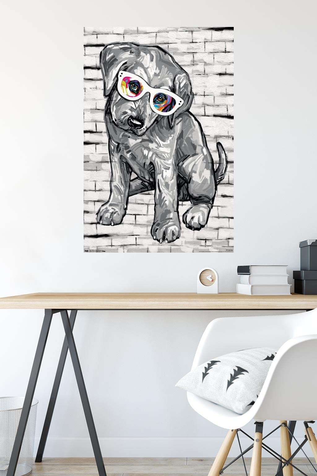 Trends International Pd Moreno - Dog Glasses Wall Poster, 22.375'' X 34'', Premium Unframed Version