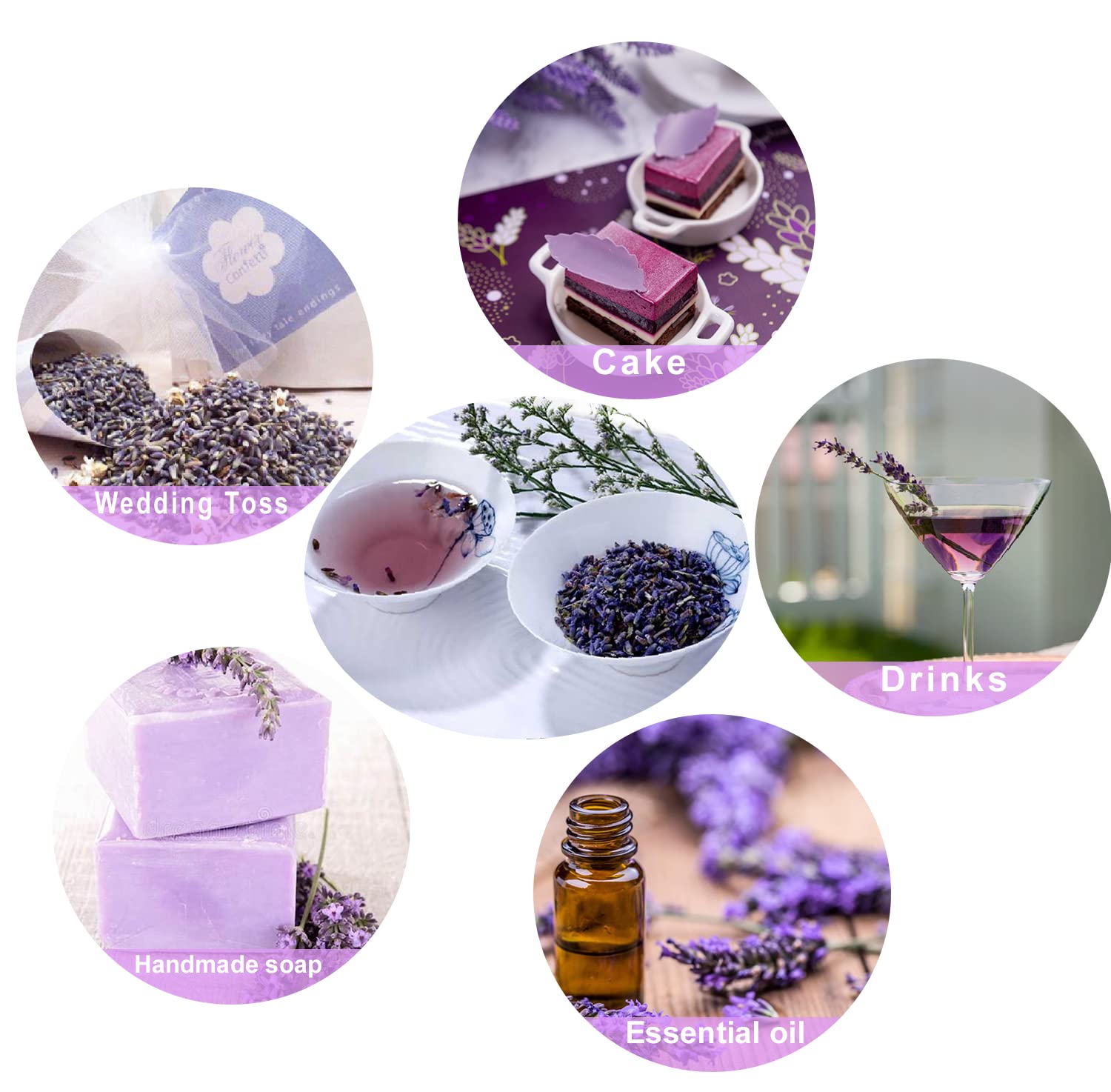 TIAN HU SHAN Dried Lavender Flower Buds  Culinary Food Grade for Baking  Fresh Fragrance  4 Ounce  Herbal Tea  Packing in Bulks