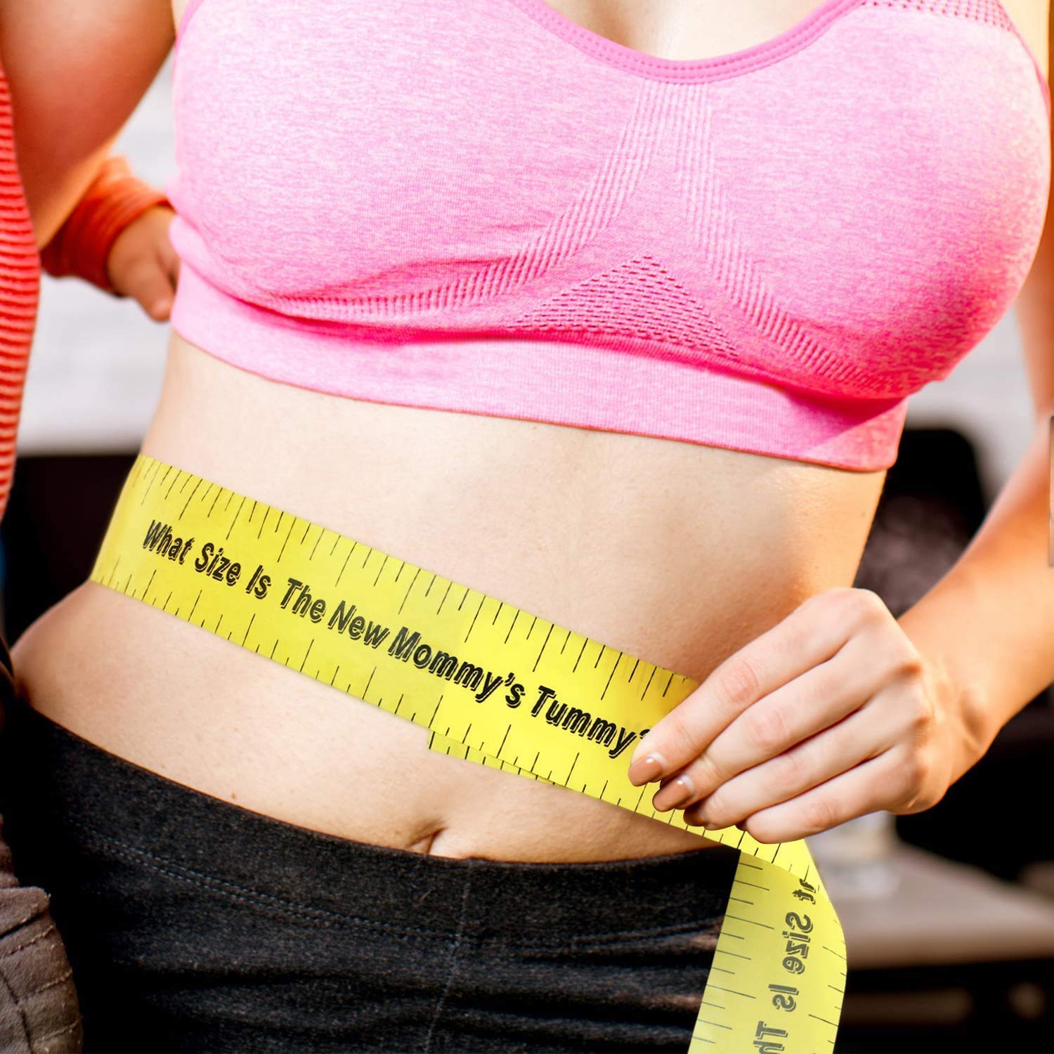 Amscan Delightful Tummy Measure Game Baby Shower Party Novelty Favors, 2In X 150Ft, Yellow