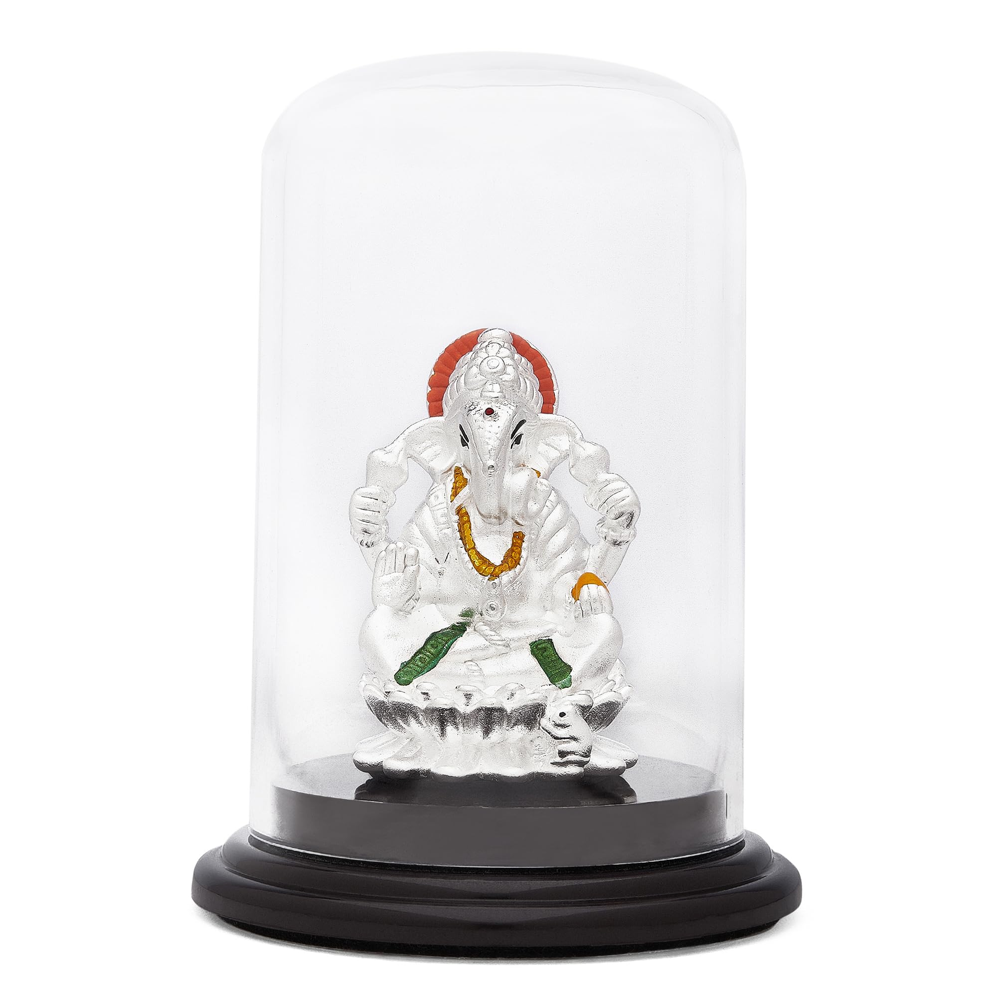 Zavya 999 Pure Silver Ganesh Silver Plated Idols | Gift For Men & Women | With Authenticity Certificate & 999 Hallmark |Rakhi Gi