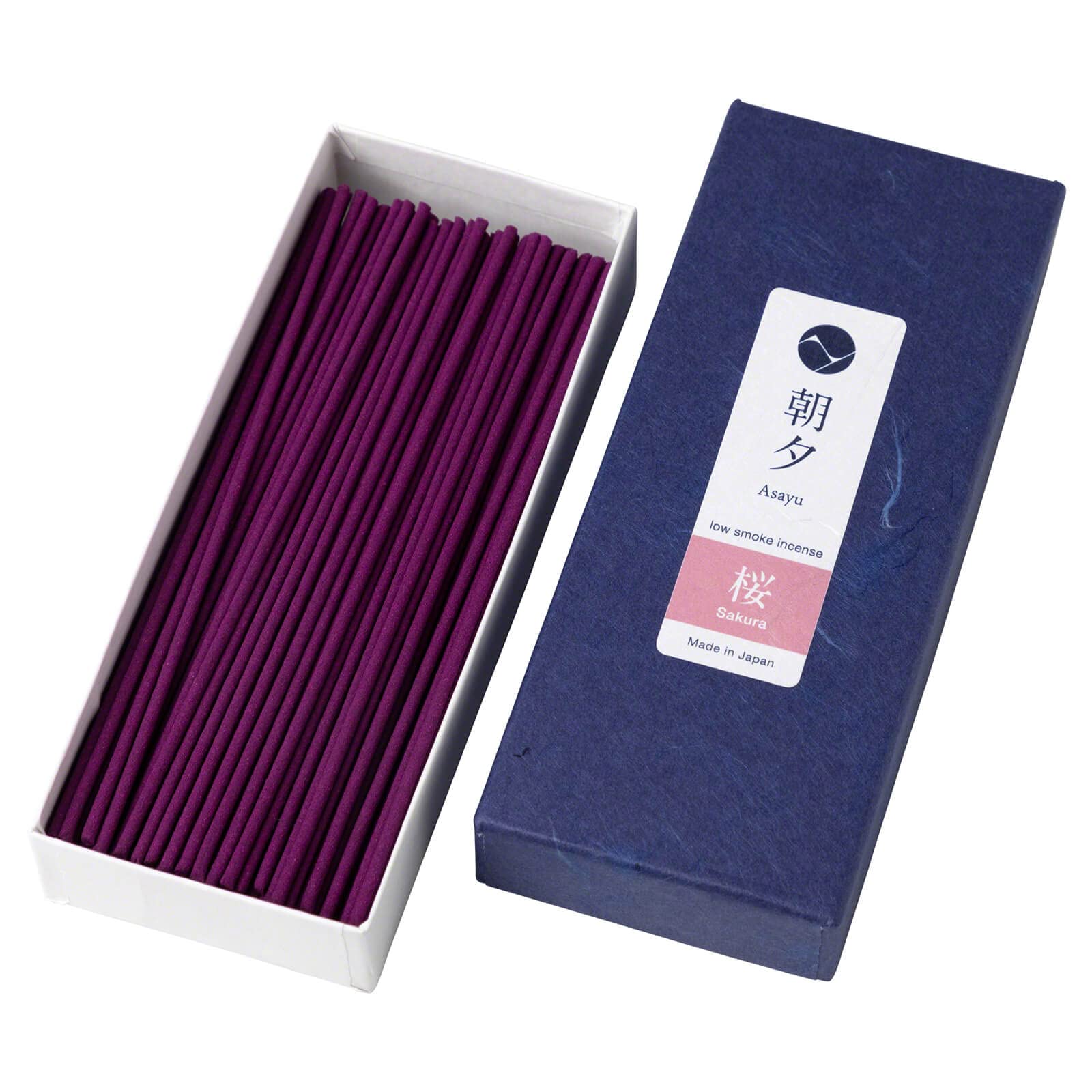 Asayu Japan Low Smoke Sakura Incense Sticks Scent (40gr), Japanese Cherry Blossom Incense for Evening Relaxation, Yoga, Meditati