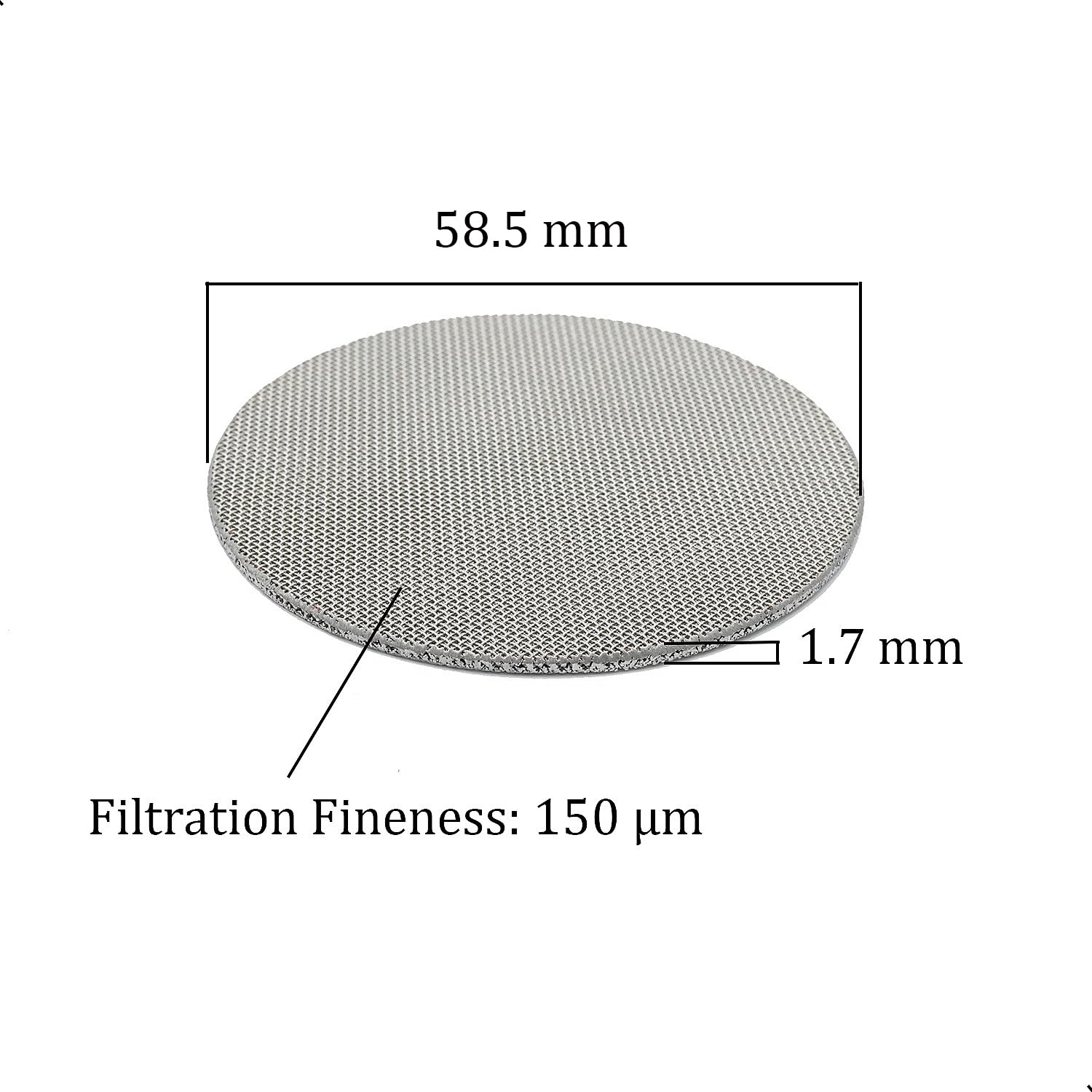 2 Pack 58.5Mm Espresso Puck Screen, Reusable 1.7Mm Thickness 150M Coffee Filter Mesh Plate For Espresso Portafilter Filter Baske