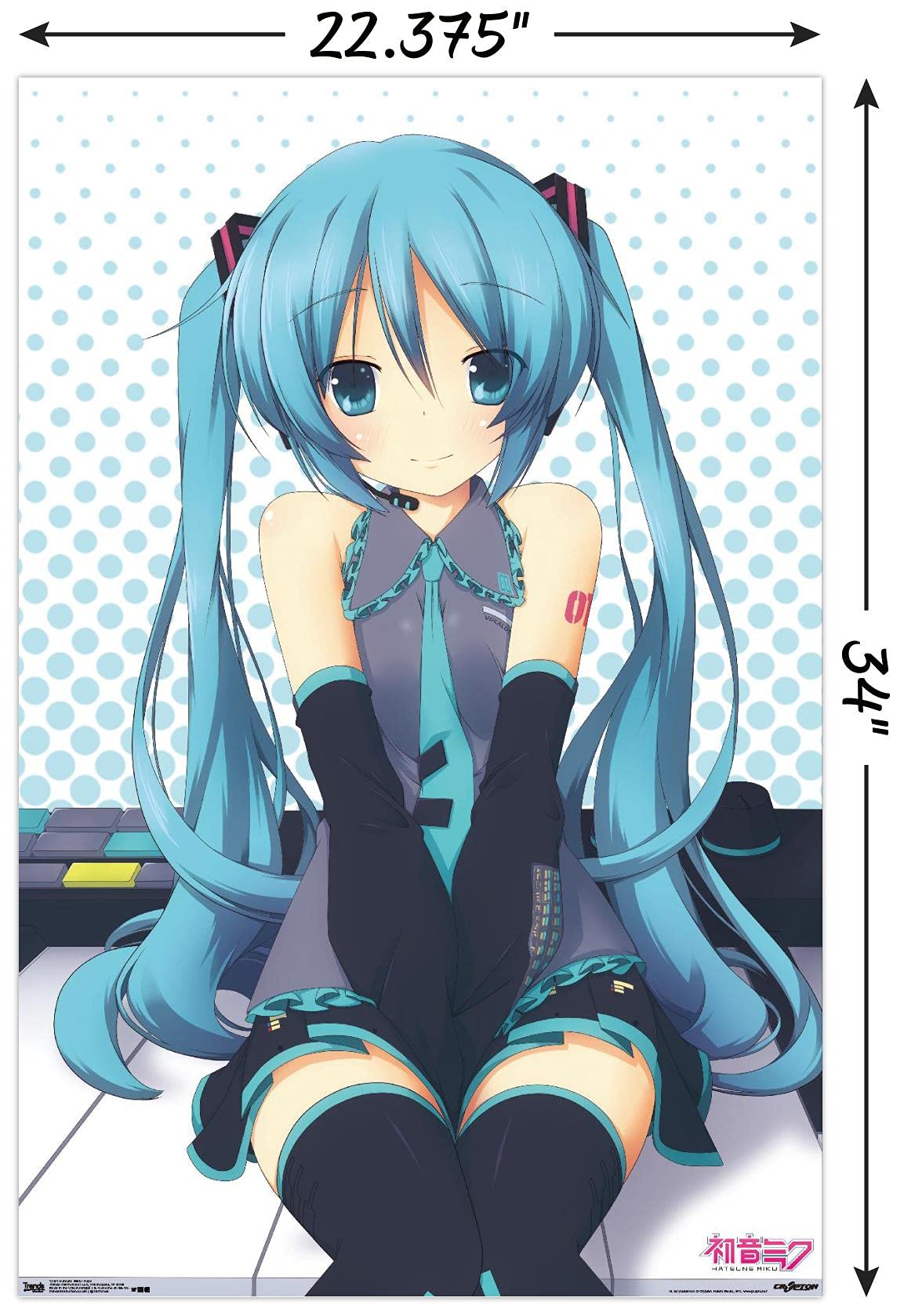 Trends International Hatsune Miku - Keys Wall Poster, 22.375'' X 34'', Unframed Version