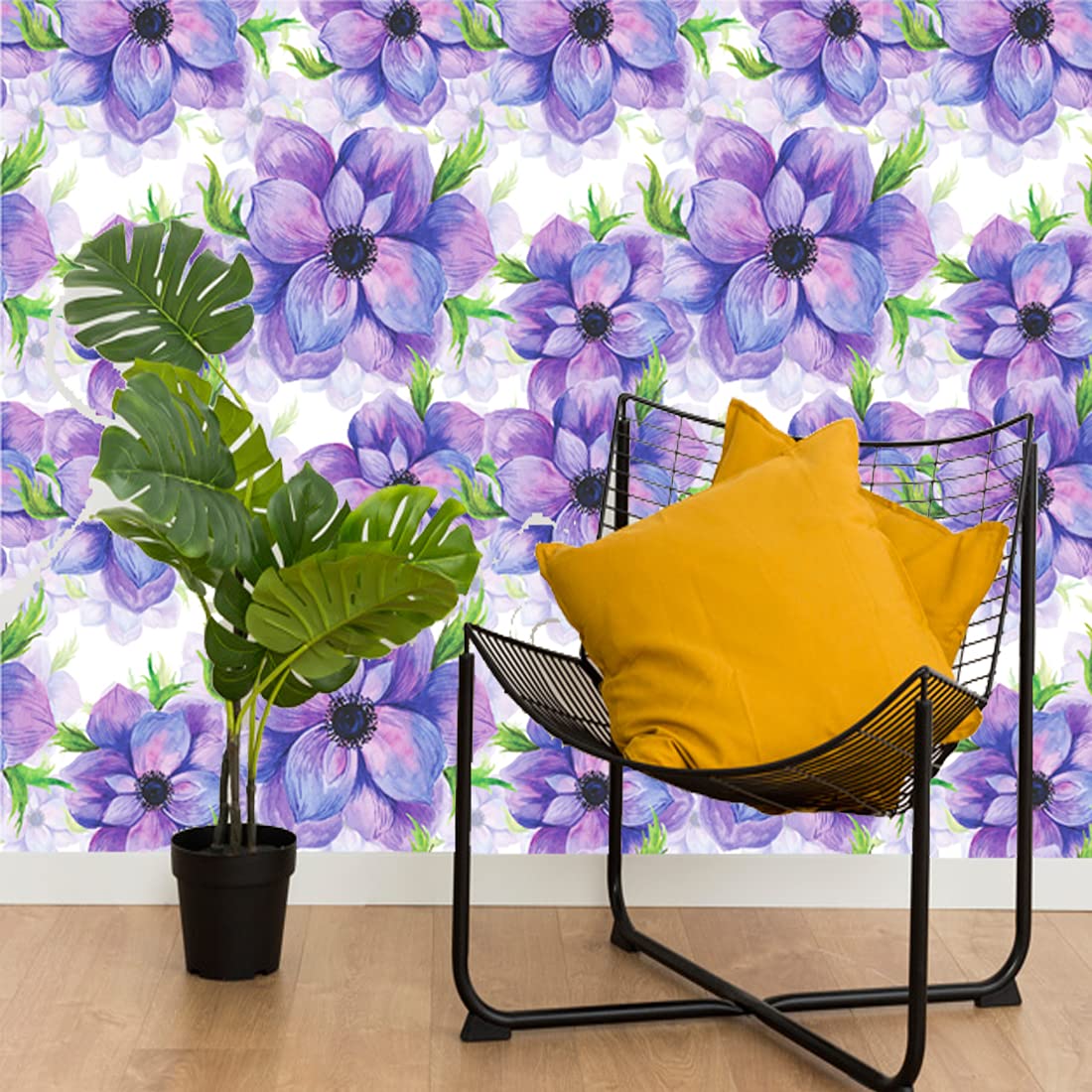 Walldaddy Wall Sticker Model(Jaamaniflower) Extra Large Size(40X300)Cm For Walls/Door/Furniture/Glass/Any Plain Surface
