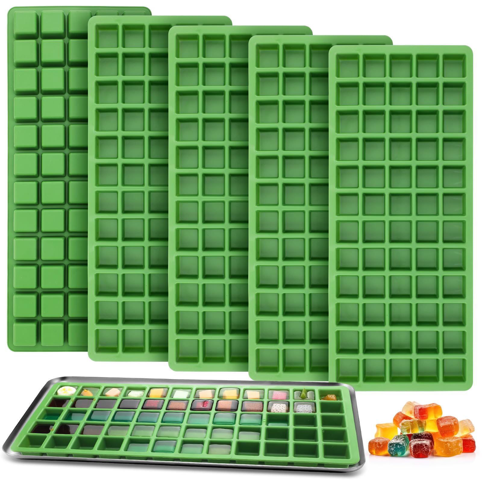 Tiangrid 5 Pcs Silicone Food Molds for Harvest Right Freeze Dryer Harvest Right Medium Square Trays Dividers Food Mold for Fruit