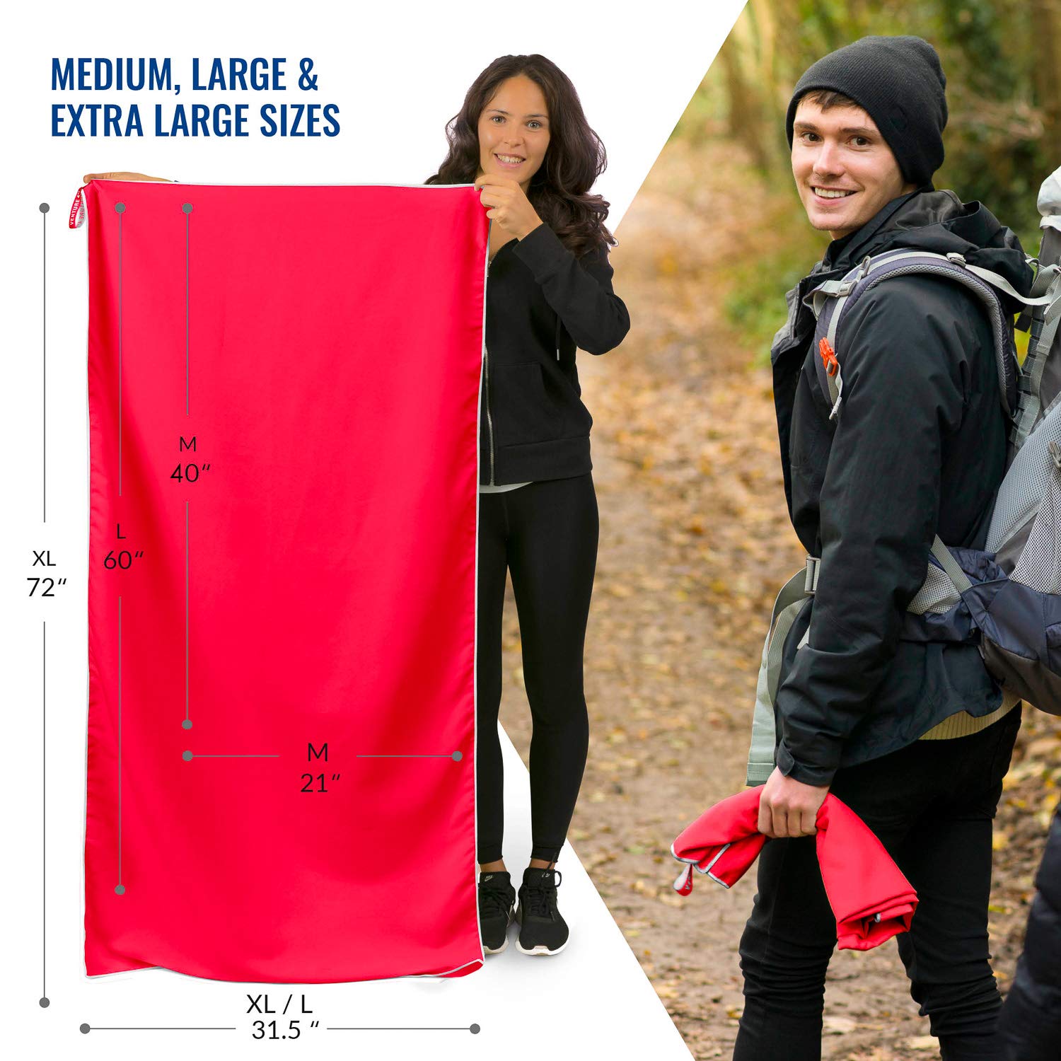 Venture 4Th Microfiber Travel Towel - Sports Towel: Best Shamie - Accessories For Face Care, Gym, Yoga Or A Spin At The Beach -