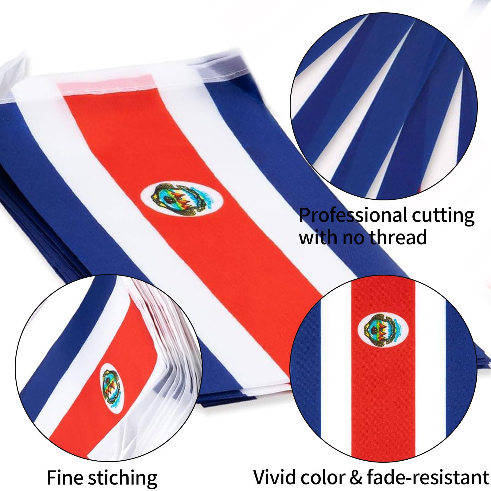 Costa Rica Flags Costa Rican Small String Mini Flag Pennant Banner Decorations