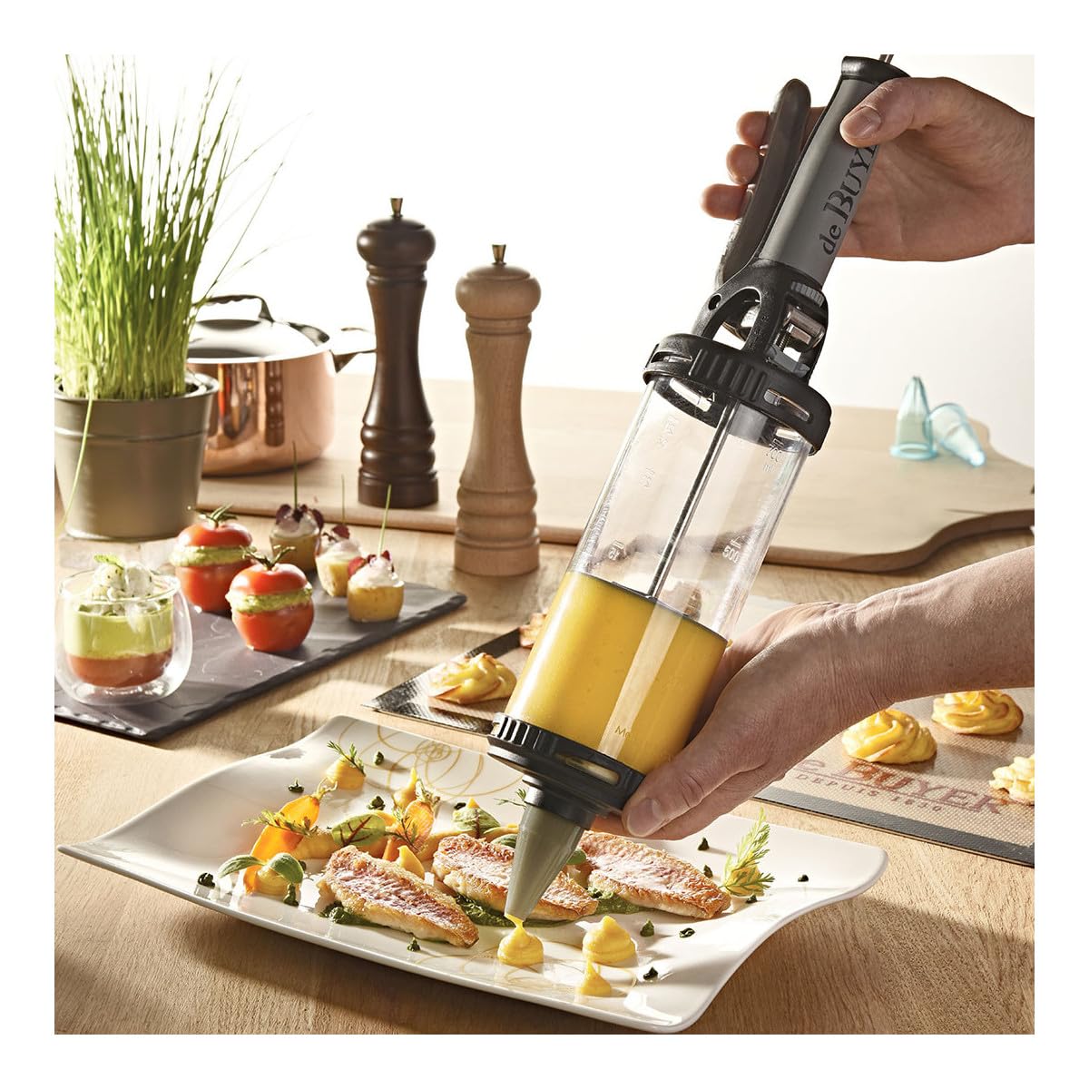 De Buyer Le Tube Pastry Press - Includes 13 Cookie Discs & Two Tips - Easy To Use - Dishwasher & Freezer Safe - Made In France
