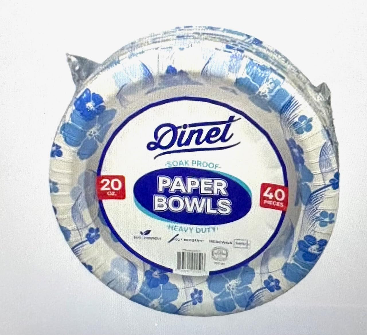 20oz DINET Heavy Duty Paper Bowls - 40 Count