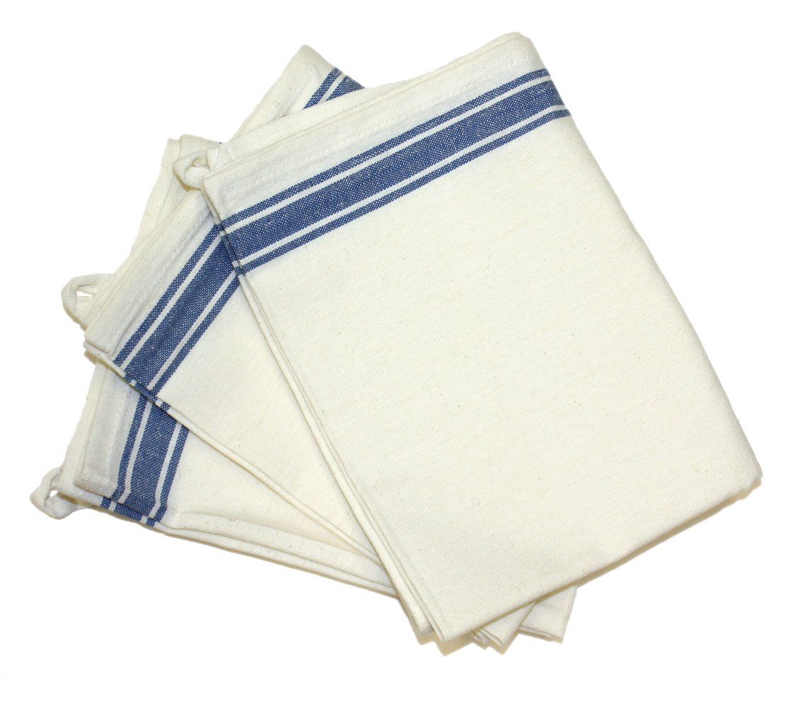 Aunt Martha'S 18-Inch By 28-Inch Package Of 3 Vintage Dish Towels, Blue Striped (Pkstb)
