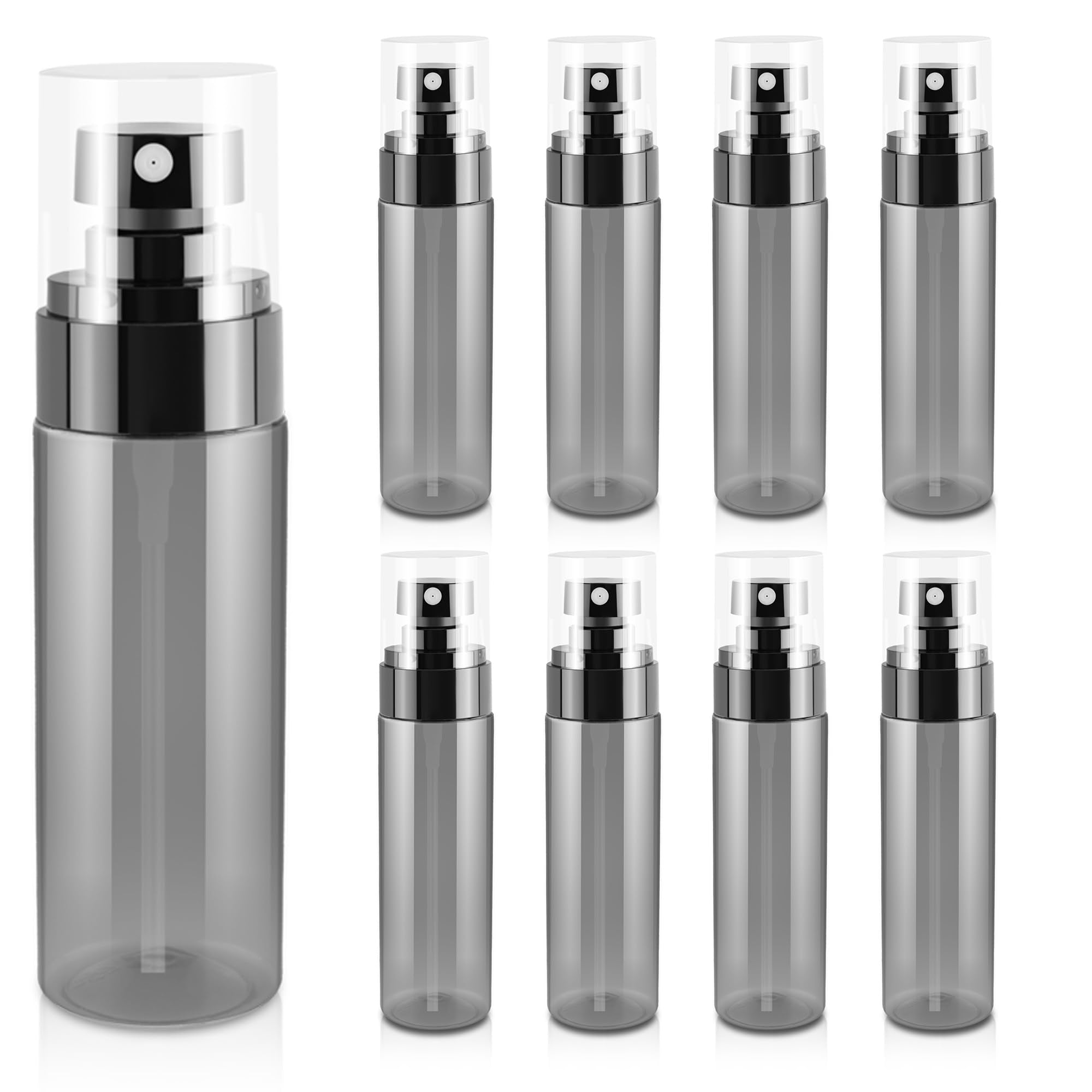 Givitasot 9Pack Small Spray Bottle, 2Oz Black Plastic Fine Mist Mini Spray Bottles, Empty Refillable Travel Spray Bottle, Mister