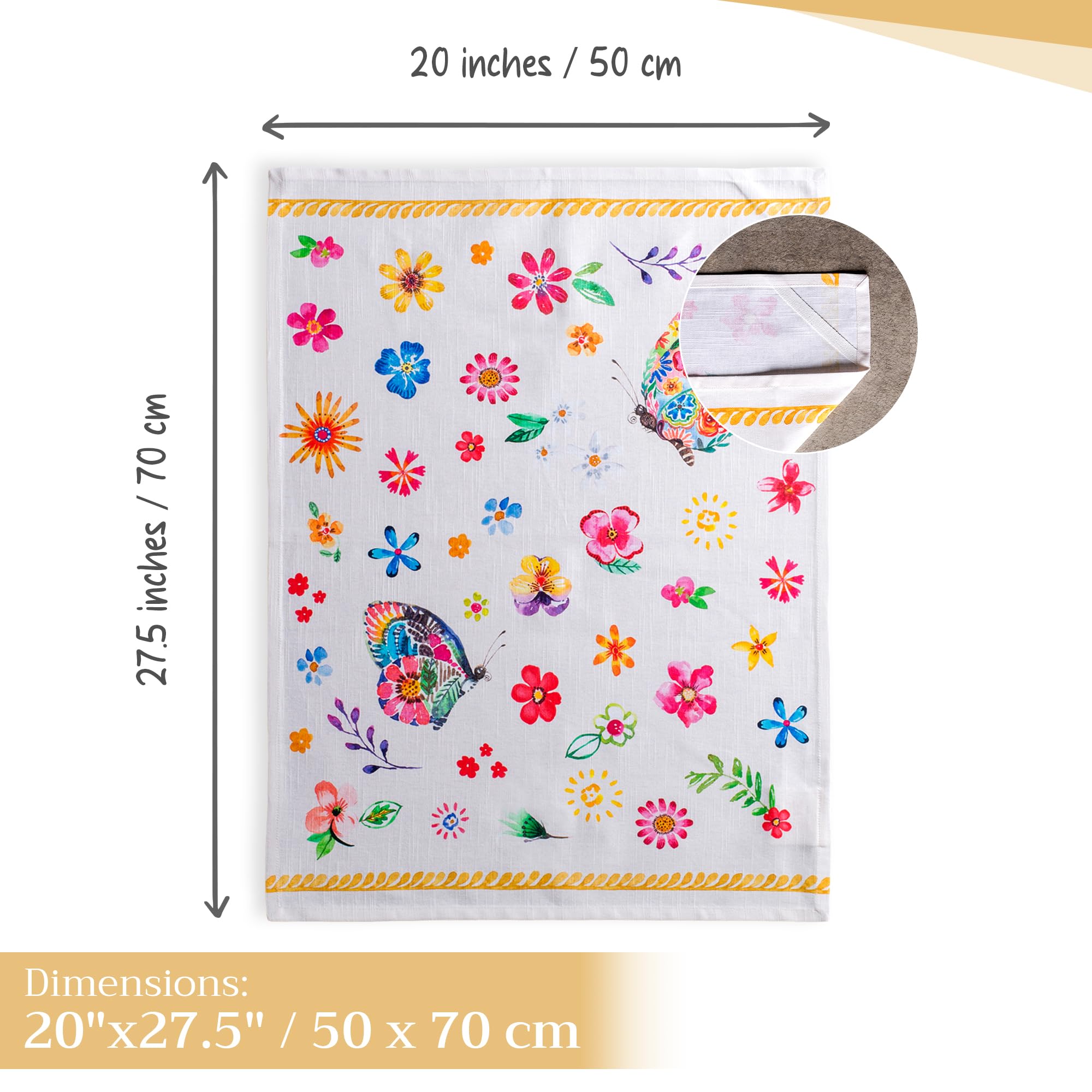 Maison D Hermine Dish Cloth 100% Cotton Kitchen Towel Multi-Purpose Tea Towel For Gifts, Home, Wedding, Restaurant & Camping, Ha