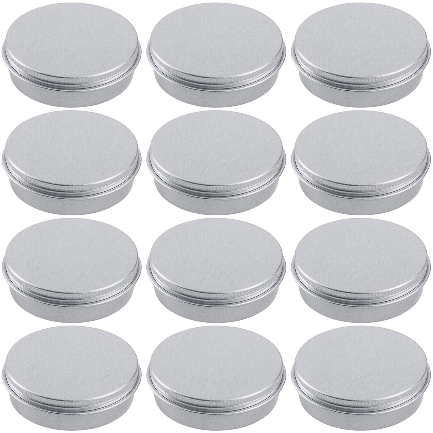 4 Ounce Aluminum Tin Jar Refillable Containers 120 Ml Aluminum Screw Lid Round Tin Container Bottle For Cosmetic,Lip Balm, Cream