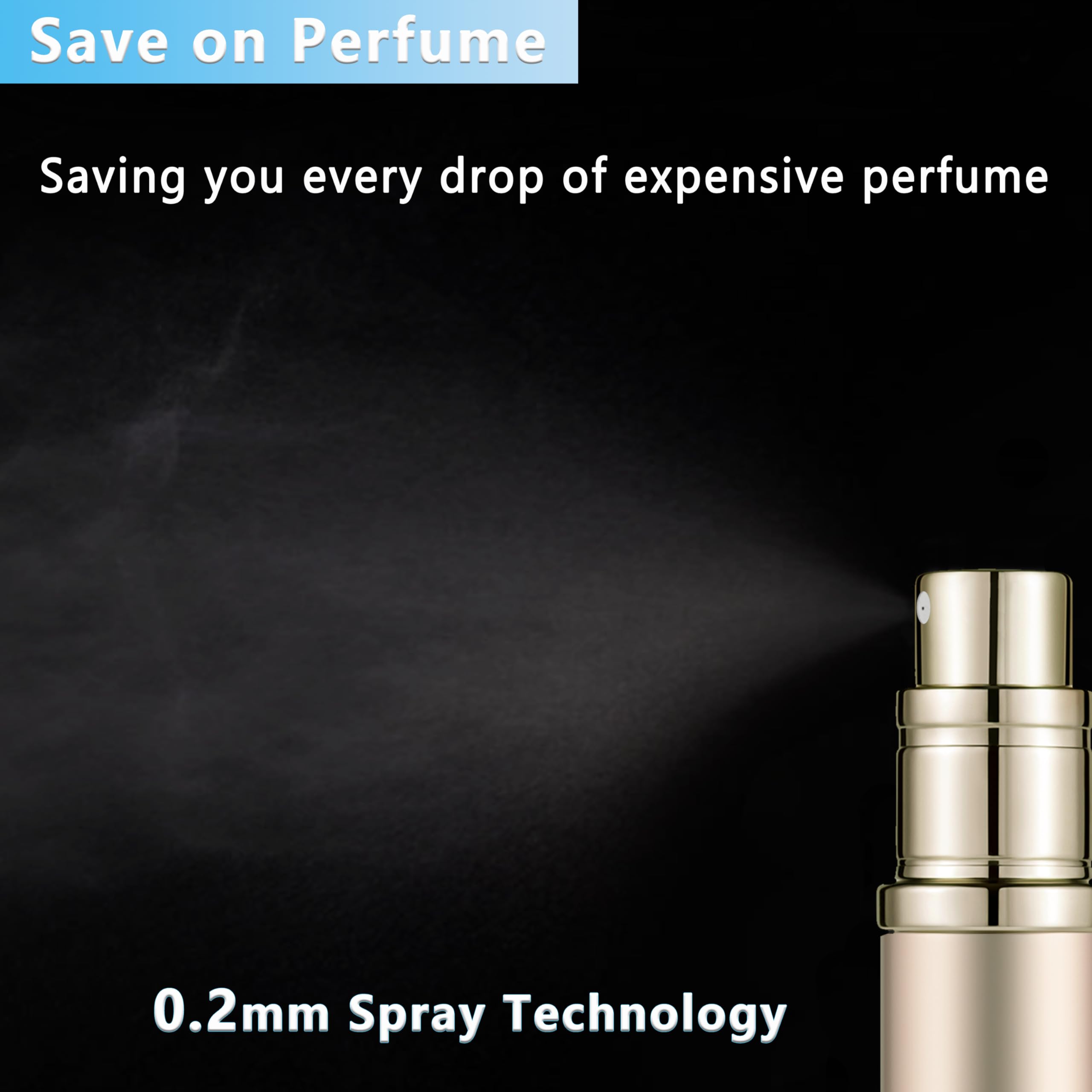 Qavhun 3-Pack 5Ml Refillable Perfume Atomizer Travel Bottle Leakproof Luxury Travel Perfume Refillable Bottle, Portable Fragranc