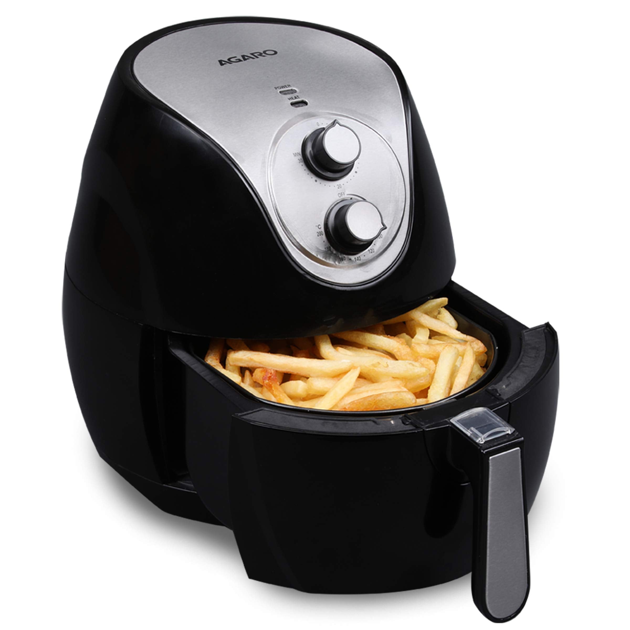 Agaro 1300-Watt, 3.2 Litres Air Fryer With Rapid 3D Uniform Heating (Black)