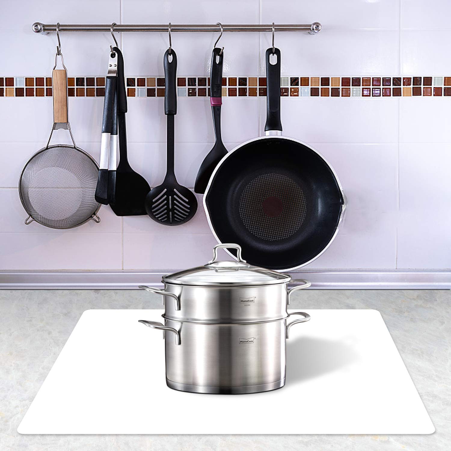 Silicone Placemats, Food-Grade Non-Slip Waterproof, Dining, Stain Resistant, Countertop Protector, Kitchen Counter Mat, Heat Res