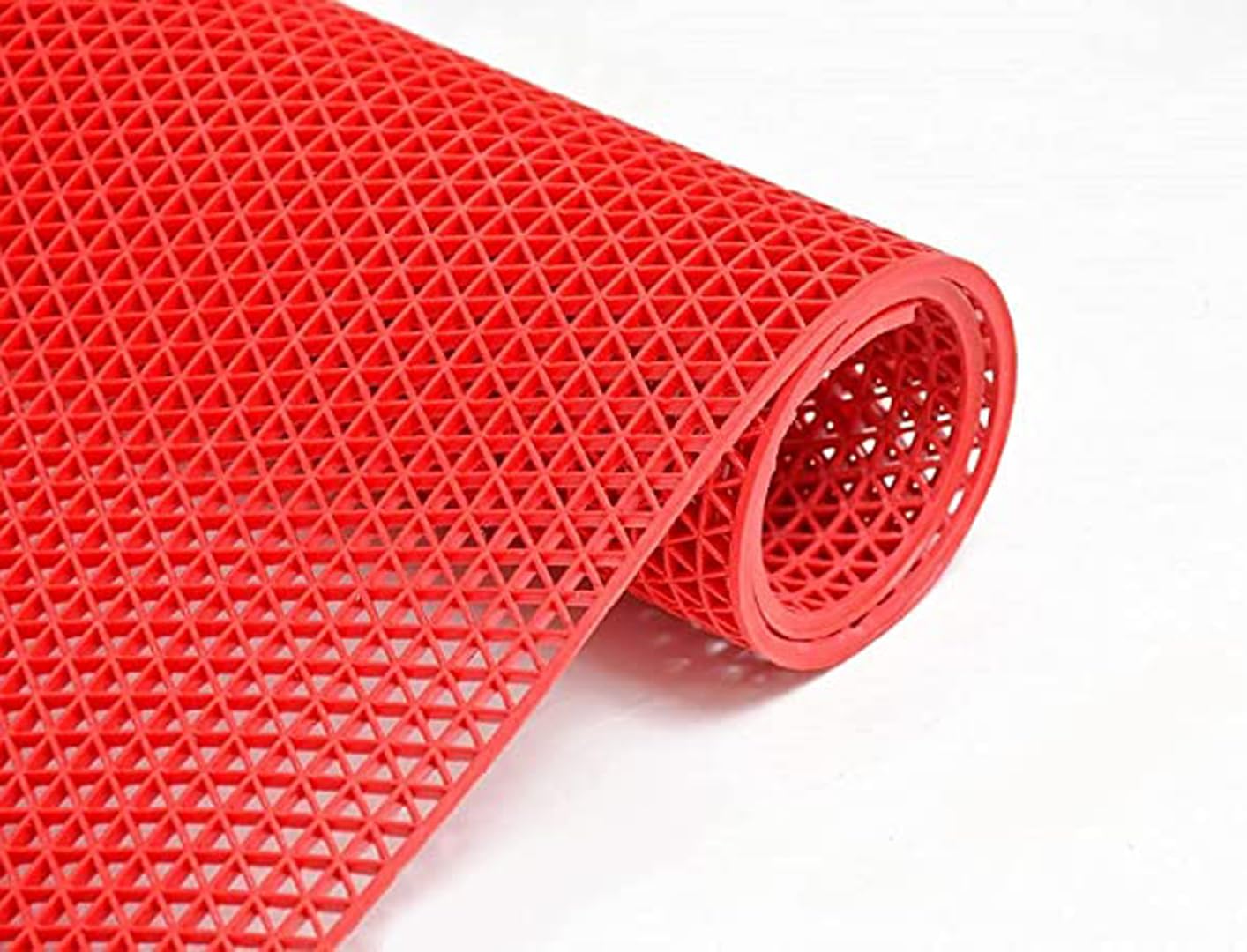 Purav Light Anti-Skid Non-Slip Waterproof Rubber Door Mat For Home Outdoor Entrance Large Size Foot Mats (4X20 Feet, Red)