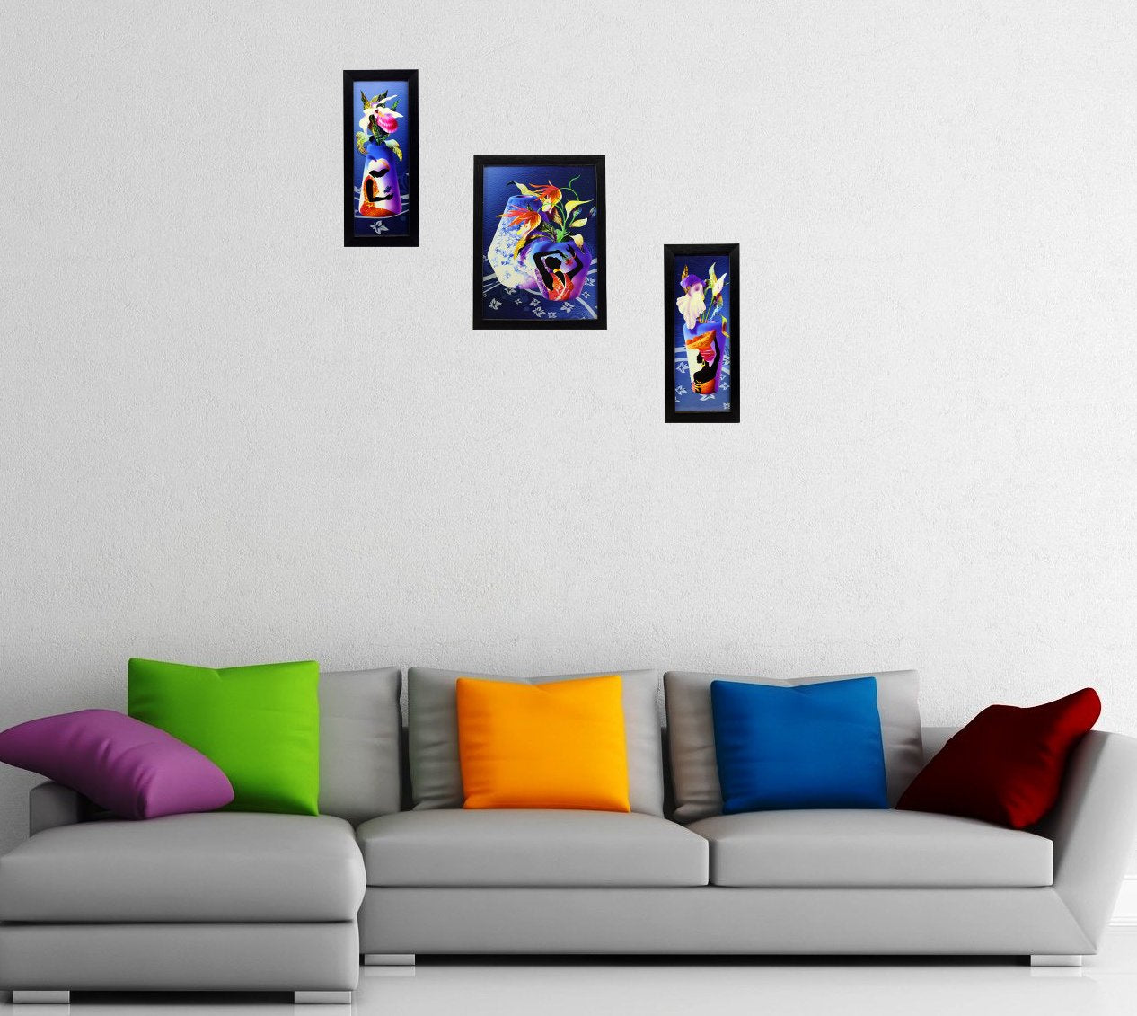 Indianara 3 Piece Set Of Framed Wall Hanging Art Prints Paintings