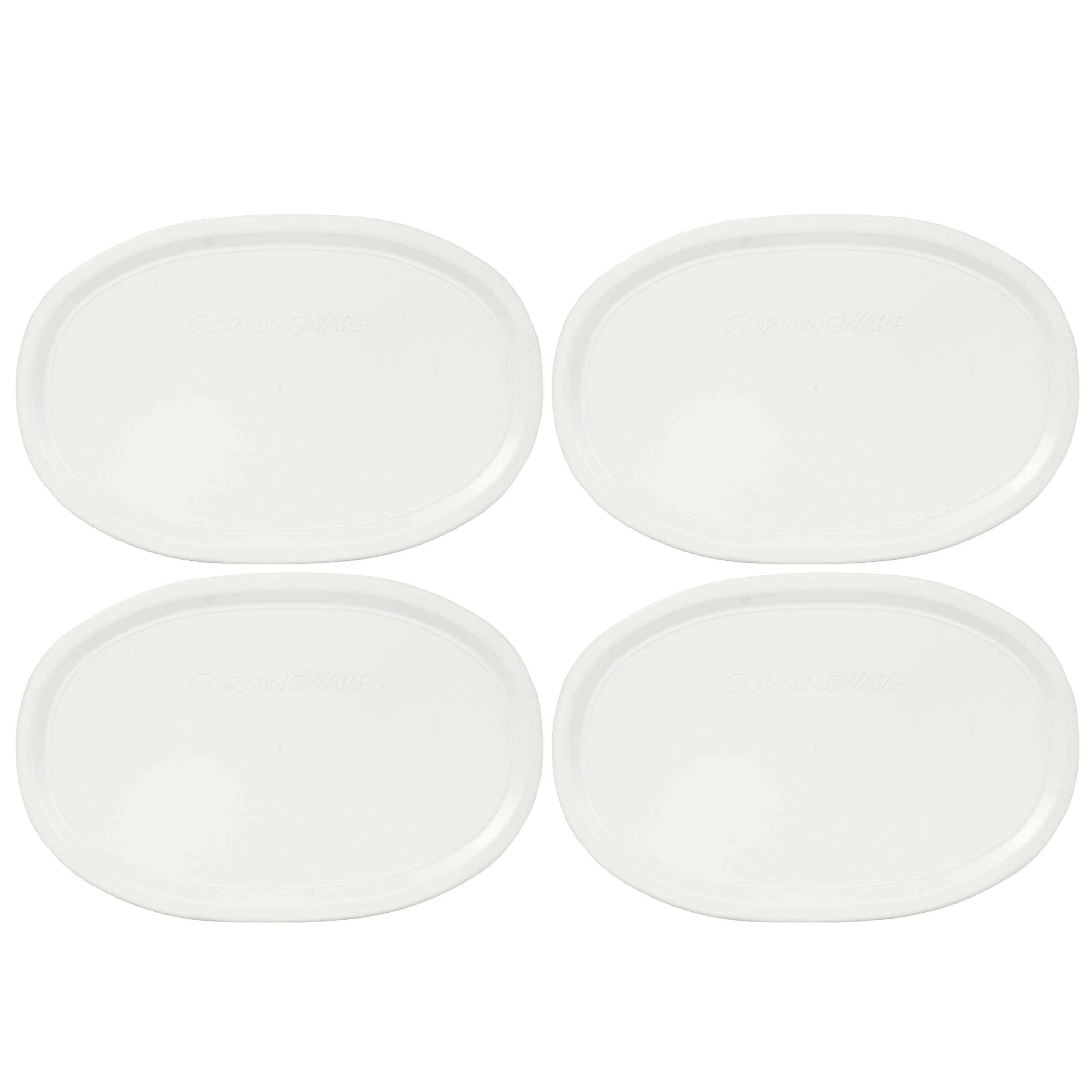 Corningware French White 23-Oz Oval Plastic Cover - 4 Pack