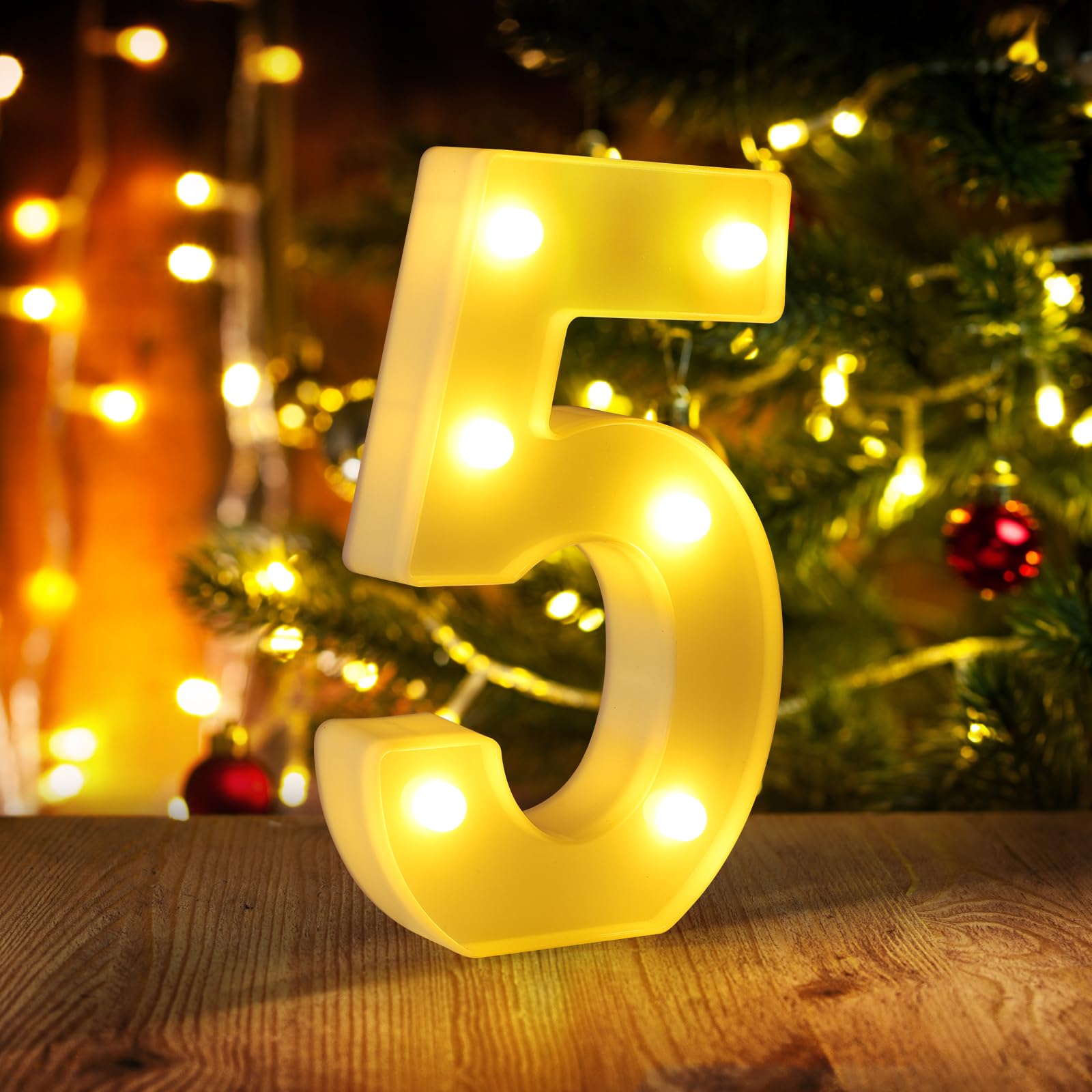 5th Birthday Decorations for Girls and Boys,5 Year Old Birthday Decorations for Centerpieces Table,Light Up Numbers 5 Sign Led f