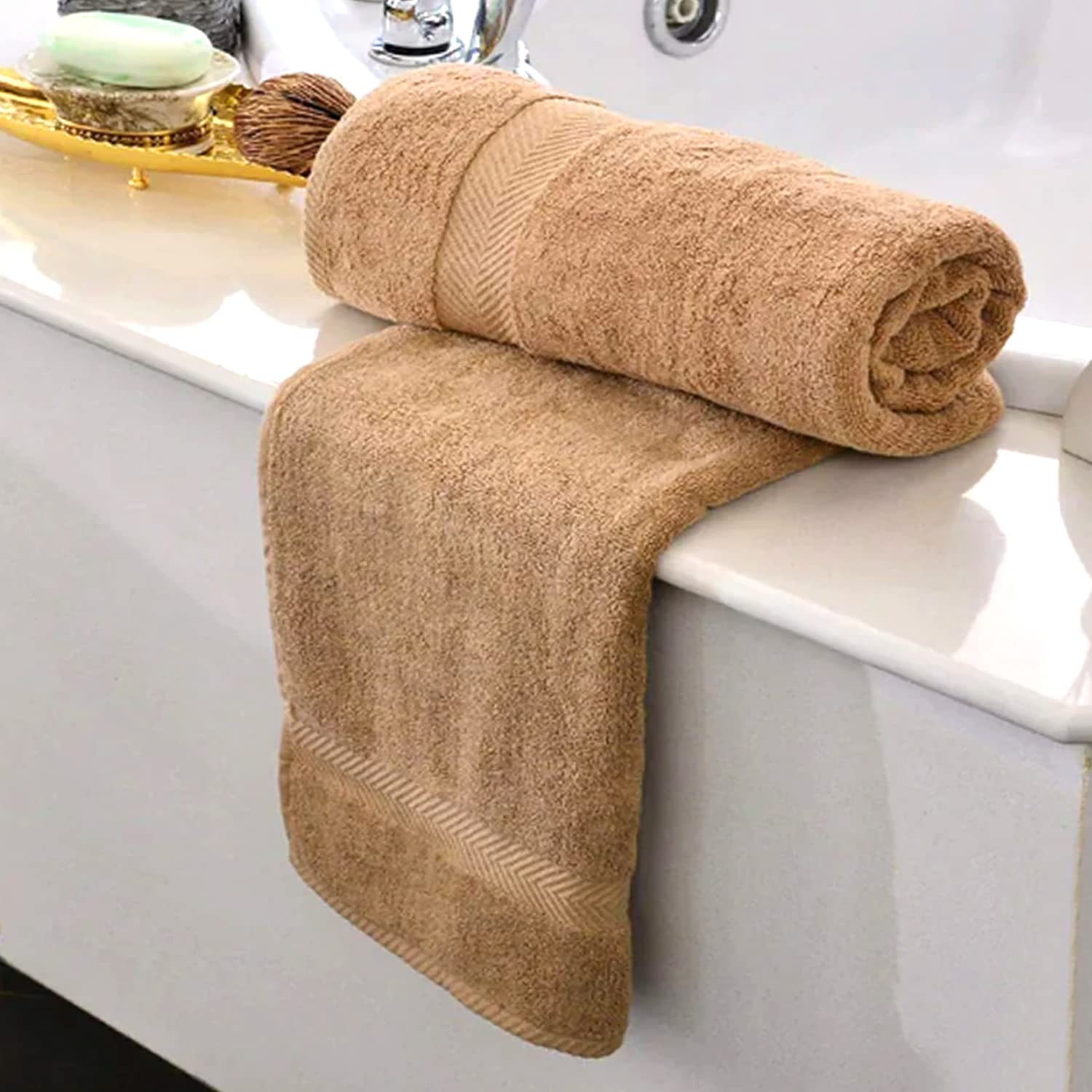 KAHAF Collection 6-Pack Bath Towels - Lightweight - Extra Absorbent - 100% Cotton - Shower towels (Multi  27 inchesx54 inches)