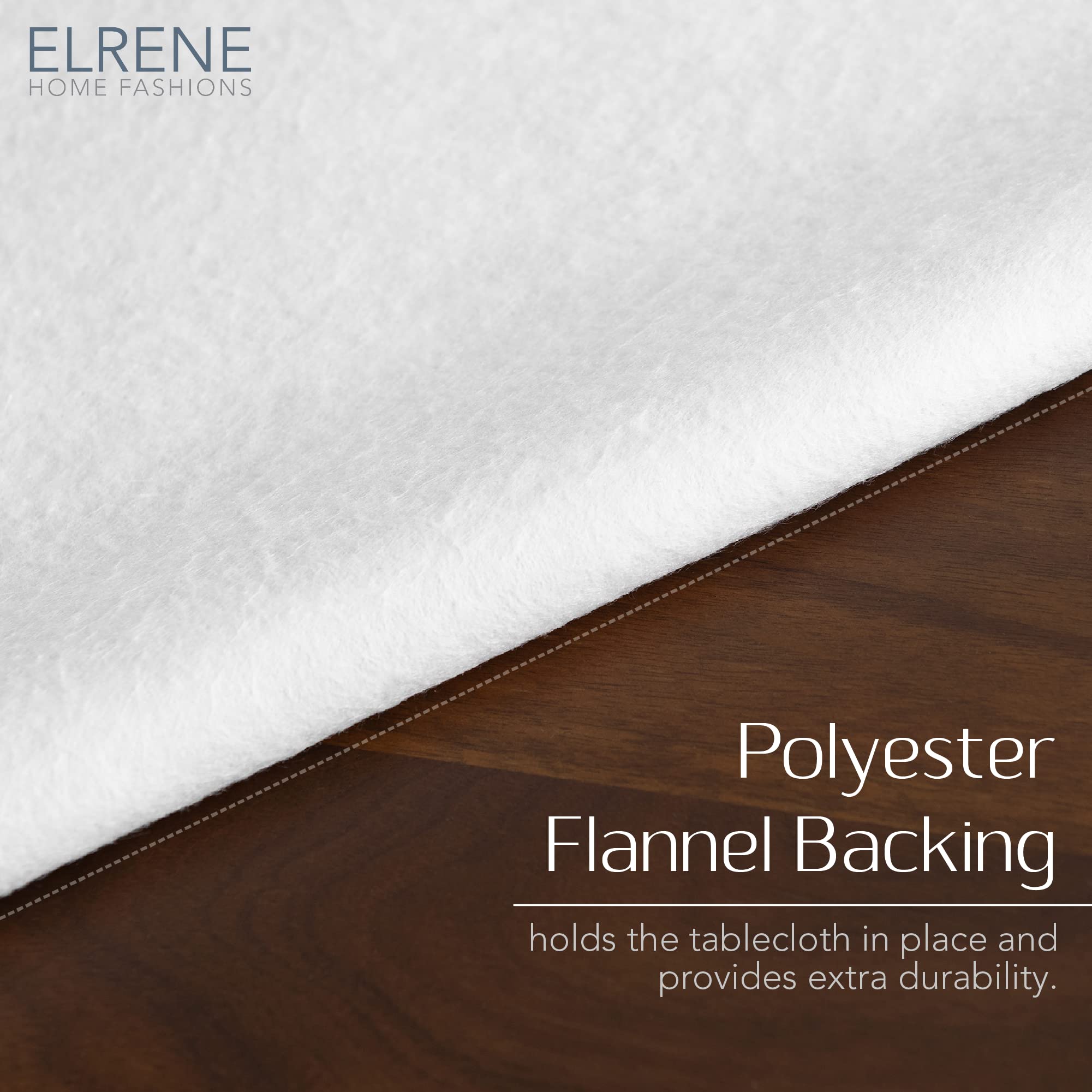 Elrene Home Fashions Windowpane Plaid Water- And Stain-Resistant Vinyl Tablecloth With Flannel Backing, 70 Inches X 70 Inches, R