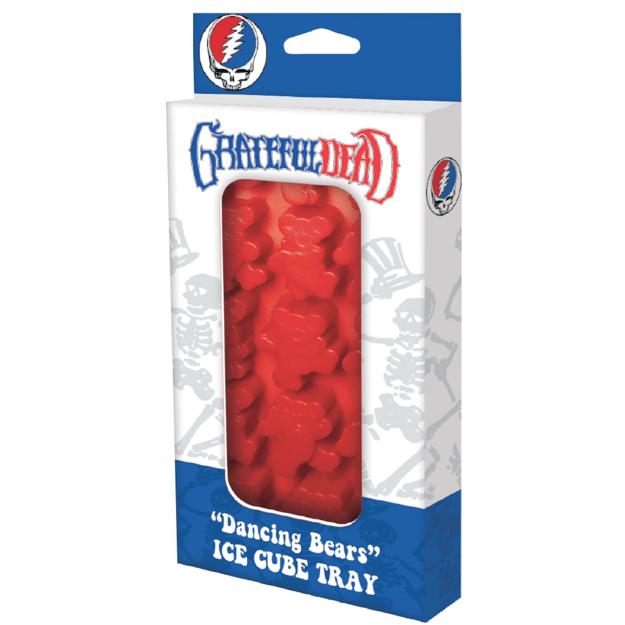 Icup Grateful Dead Ice Cube Mold Tray  Freezer Bar Items Shapes & Trays  Rock Specialty Molds  Officially Licensed Blue 8.5 X 4.