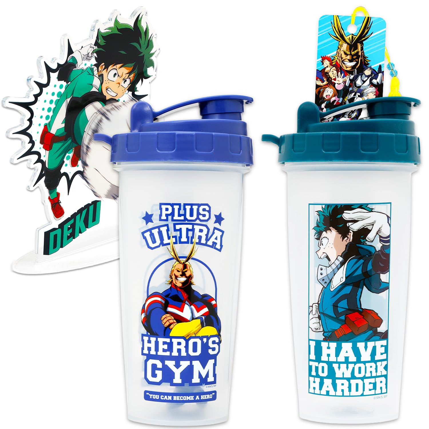 My Hero Academia Drinkware for Adults  Anime Bundle with 32 Oz Water Bottle and 20 Oz Shaker Bottle Plus More Merchandise for M