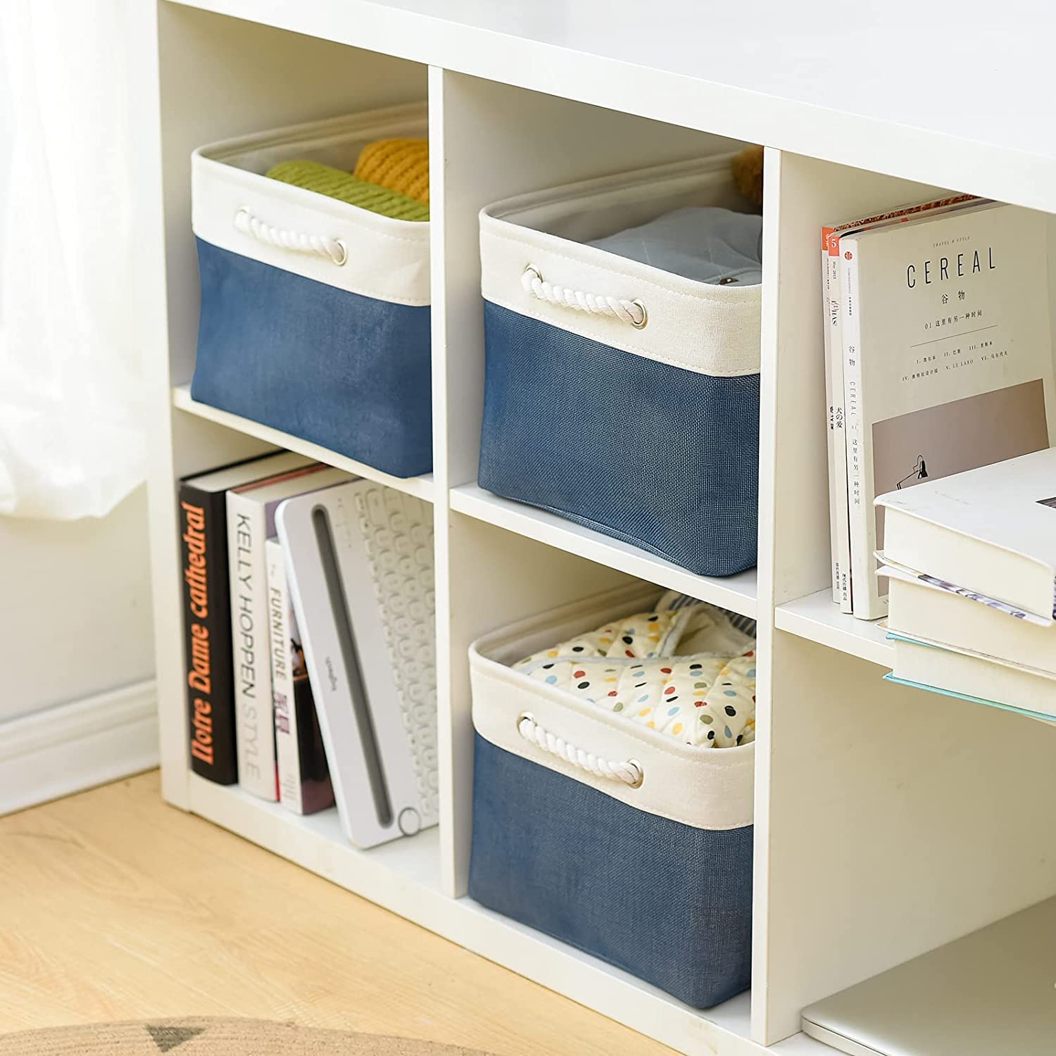 Thewarmhome Storage Bins For Shelves - 1 Pack 15.7X11.8X8.3 Inch Fabric Storage Cubes, Storage Basket For Organizing Gift Laundr