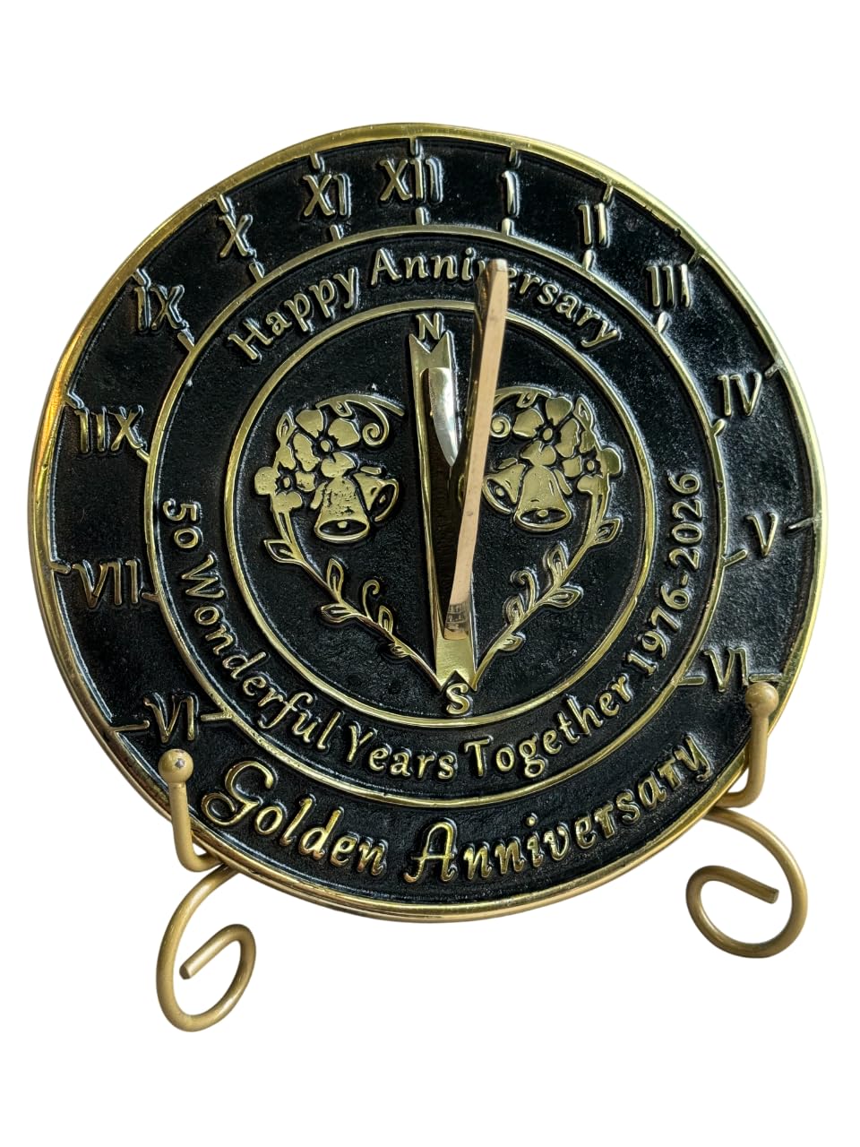 Nauticalmart Anniversary Sundial Gift For 50Th Golden Wedding Anniversary In 2026 Metal Home Decor Or Garden Present Idea - Hand