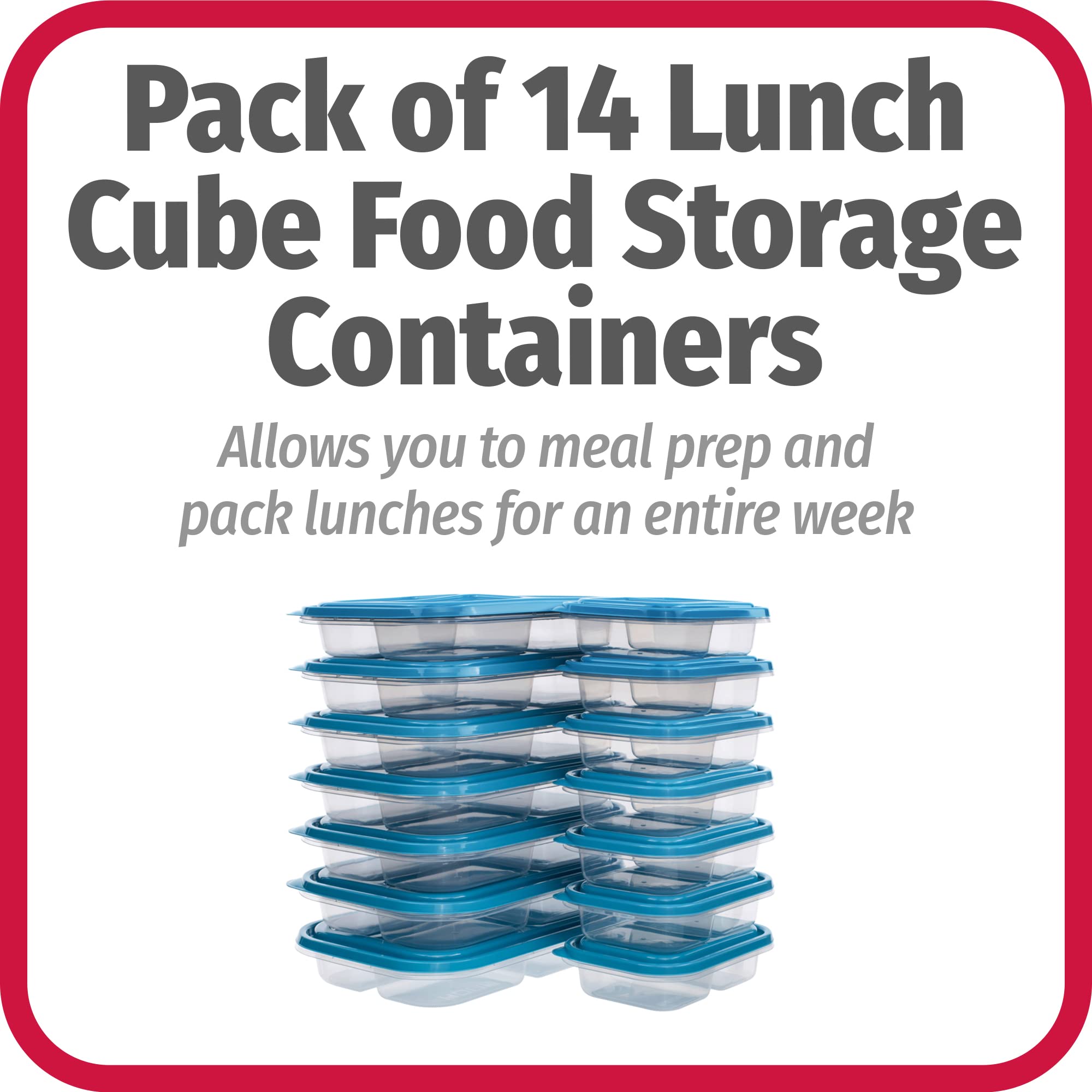 Goodcook Everyware Pack Of 14 Bpa-Free Plastic Food Storage Containers With Lids Lunch Set (42035)