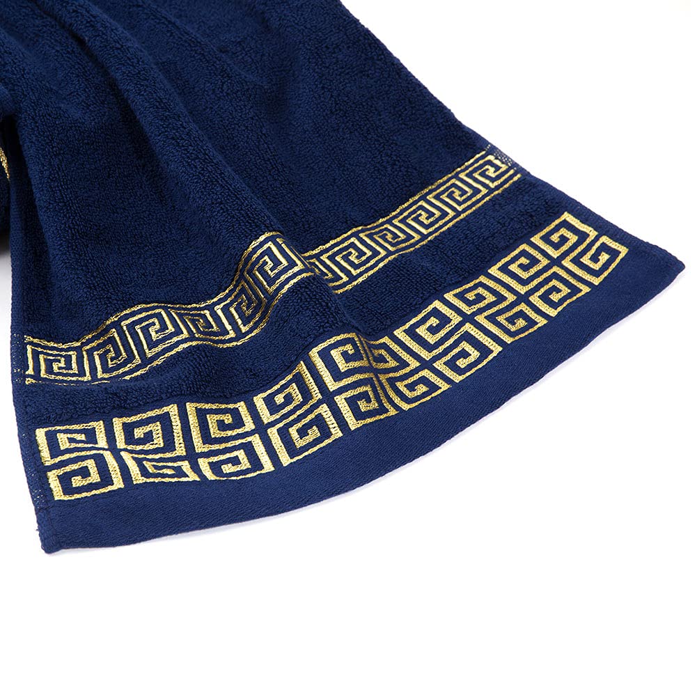 '100% Cotton Highly Absorbent Embroidered Towels 3-Piece Towel Set Hotel Bath Towel, 1 Bath Towels, 2 Hand Towels Extra Thick B