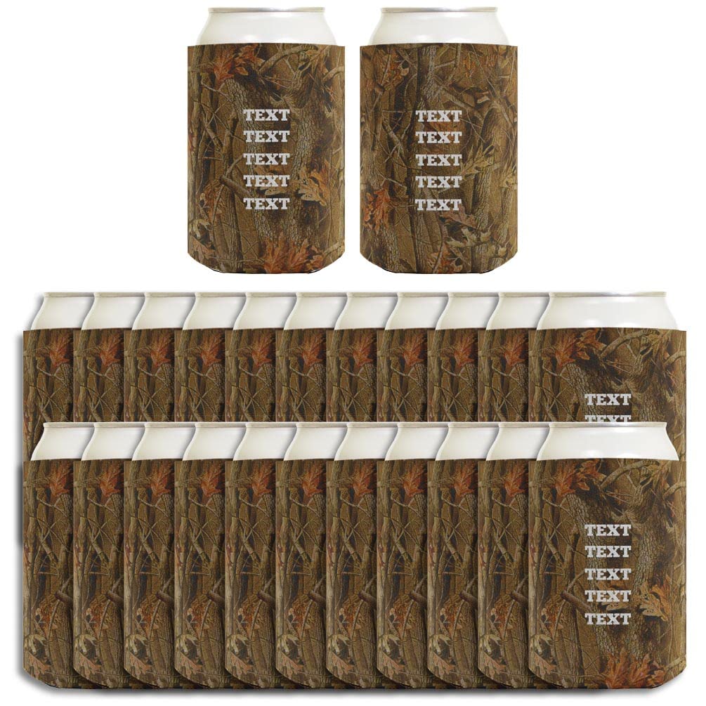 Personalized Coolie Any Text Custom Coolie 24-Pack Can Coolie Drink Coolers Custom Coolies Camo