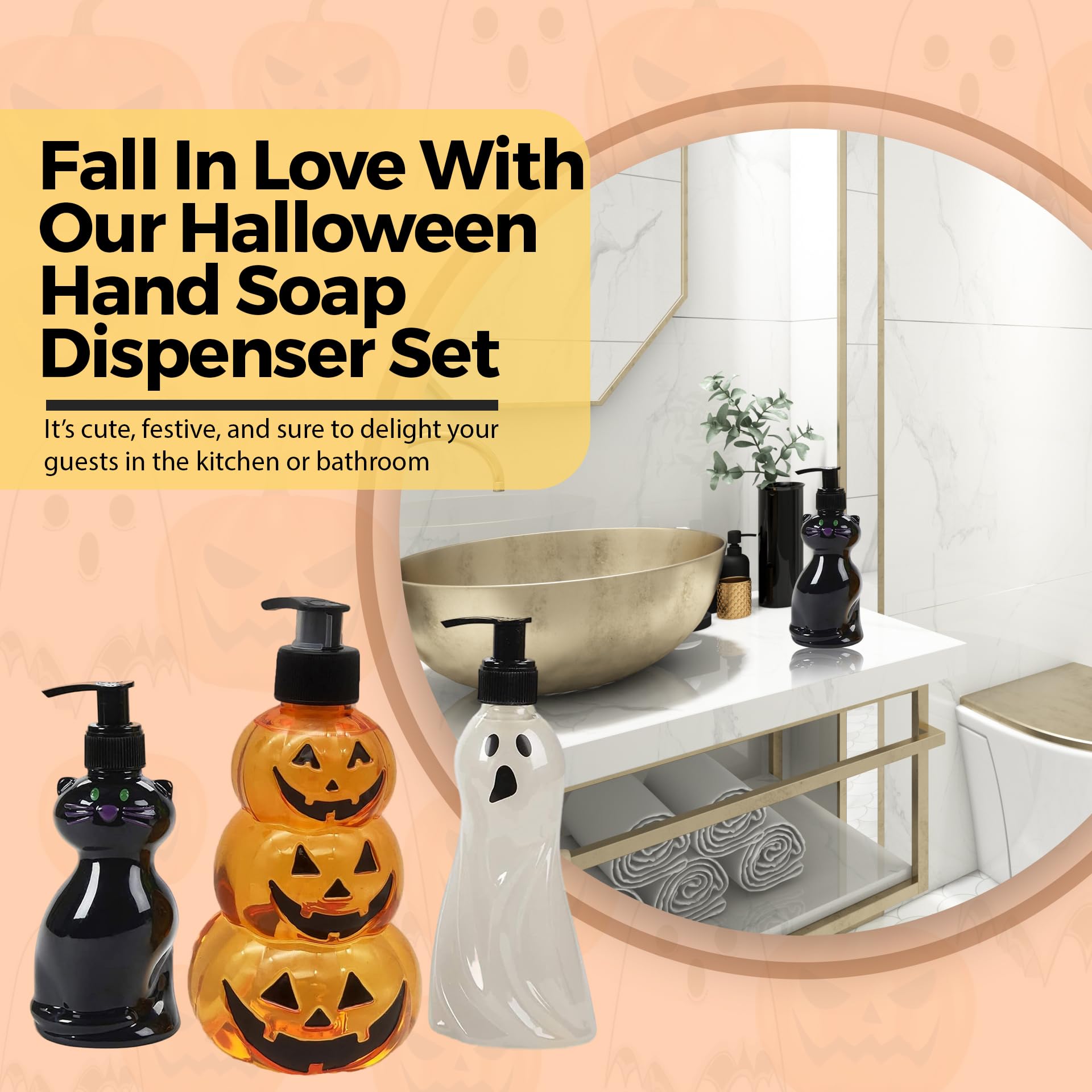 Simple Pleasures Fun Shaped Bottle With Scented Liquid Soap - Plastic Decorative Hand Pump Refillable Soap Dispenser For Kitchen