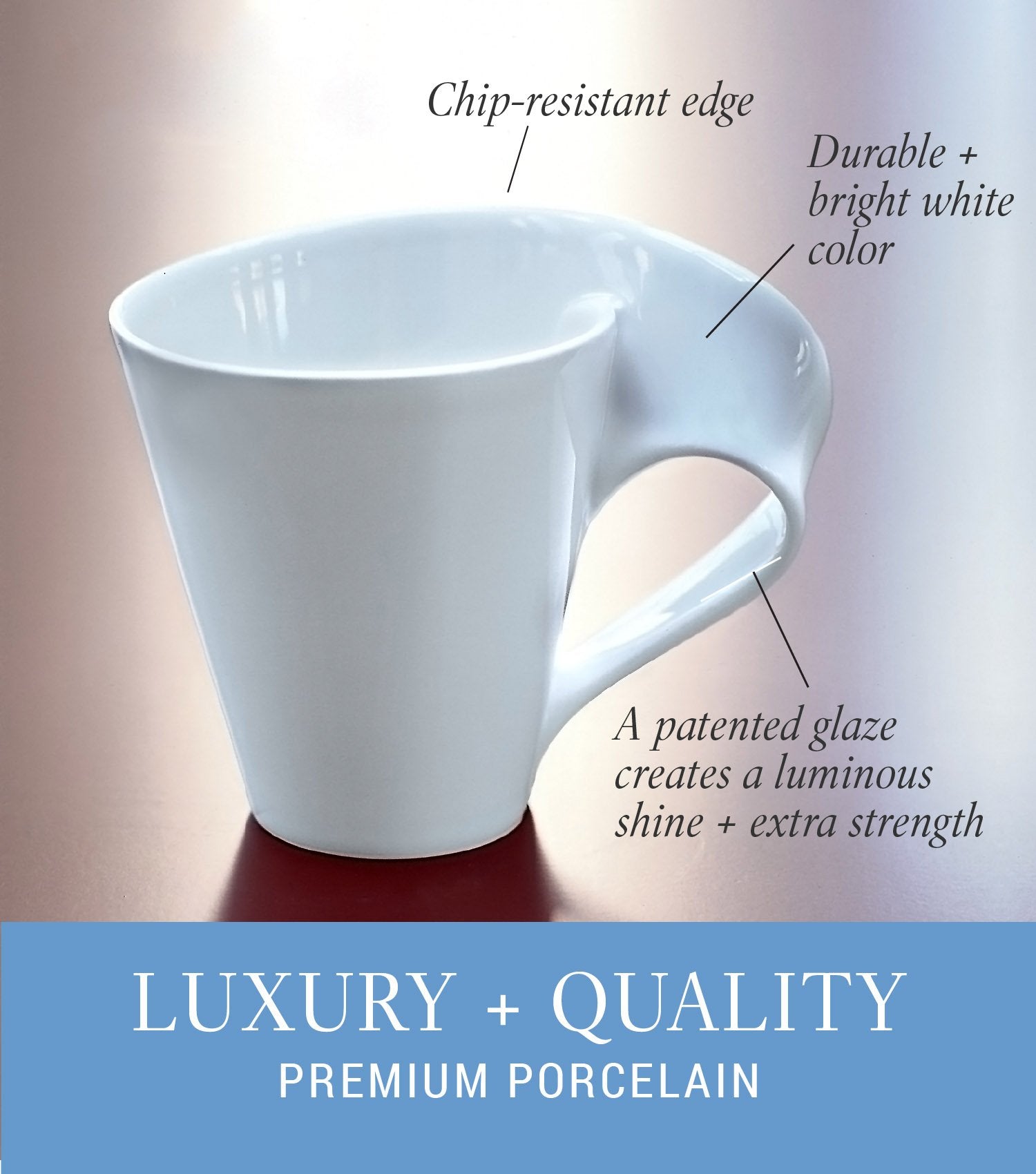 Villeroy & Boch Newwave Caffe Mugs, Set Of 6