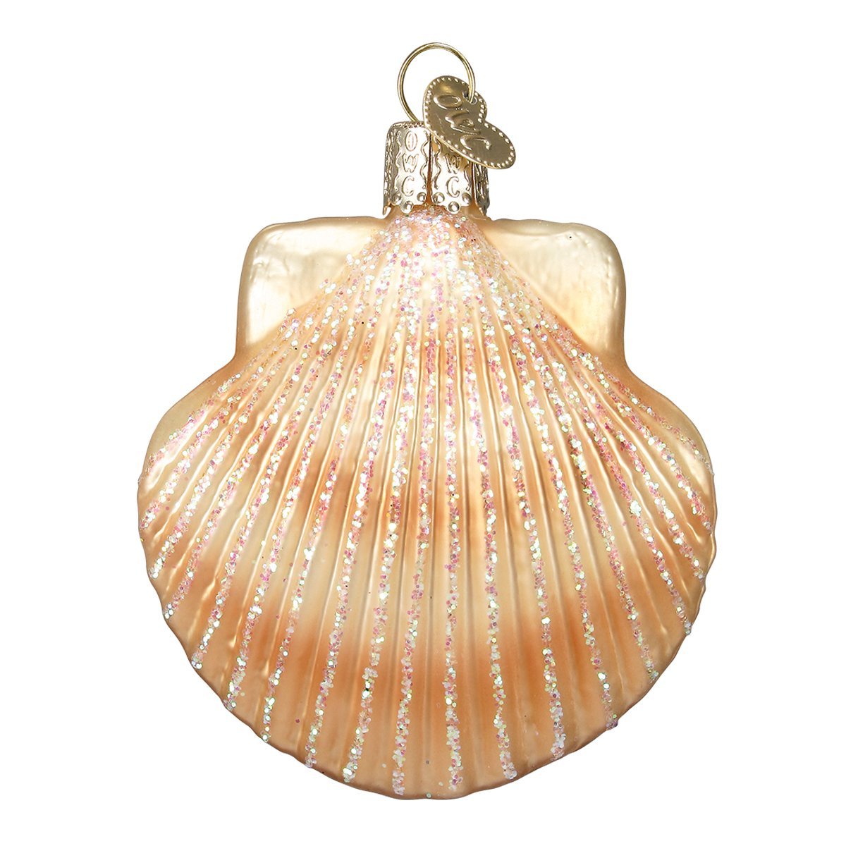Old World Christmas Scallop Shell Glass Blown Ornament for Christmas Tree